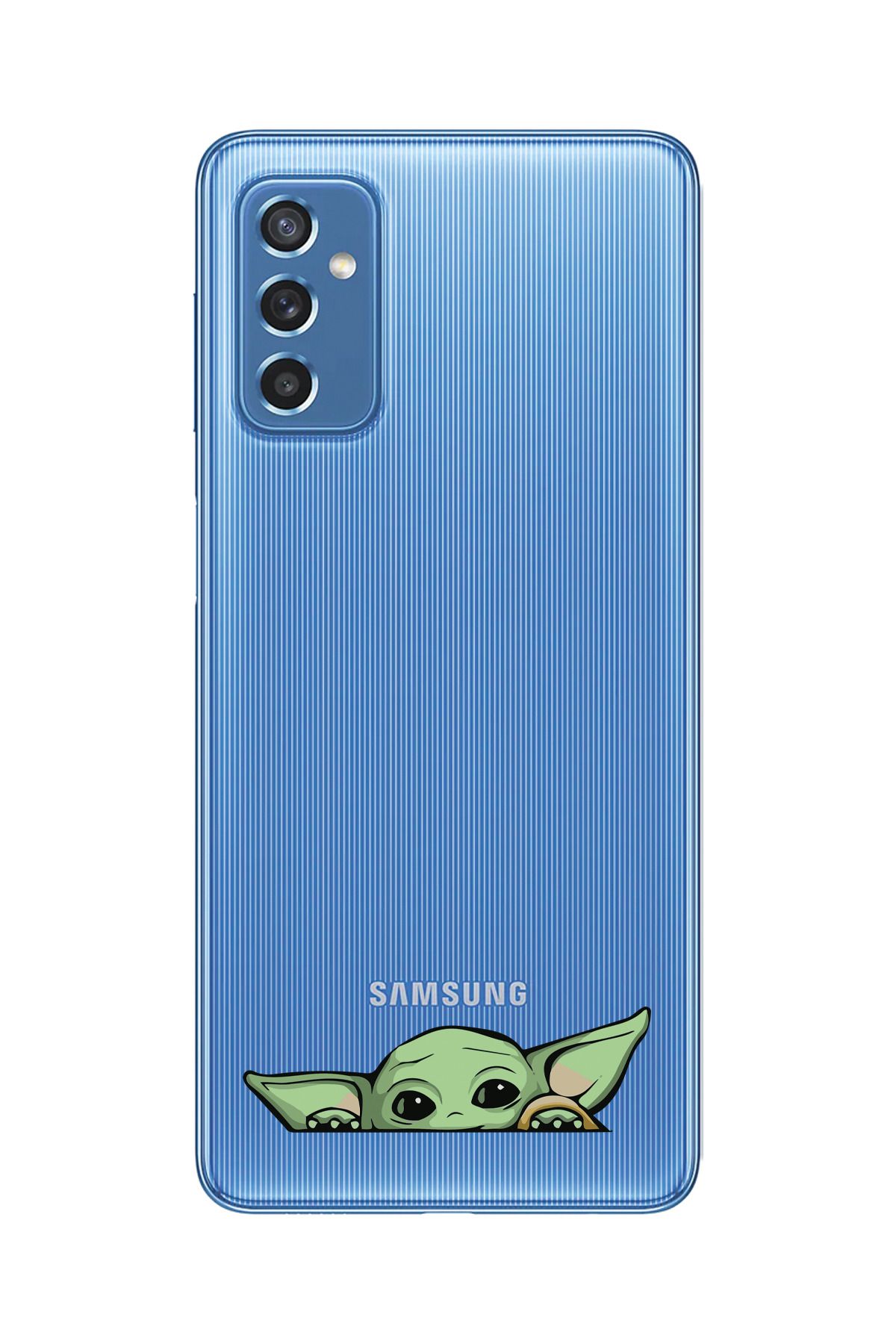 moonset Samsung Galaxy M52 Uyumlu Yoda Tasarımlı Baskılı Şeffaf Telefon Kılıfı