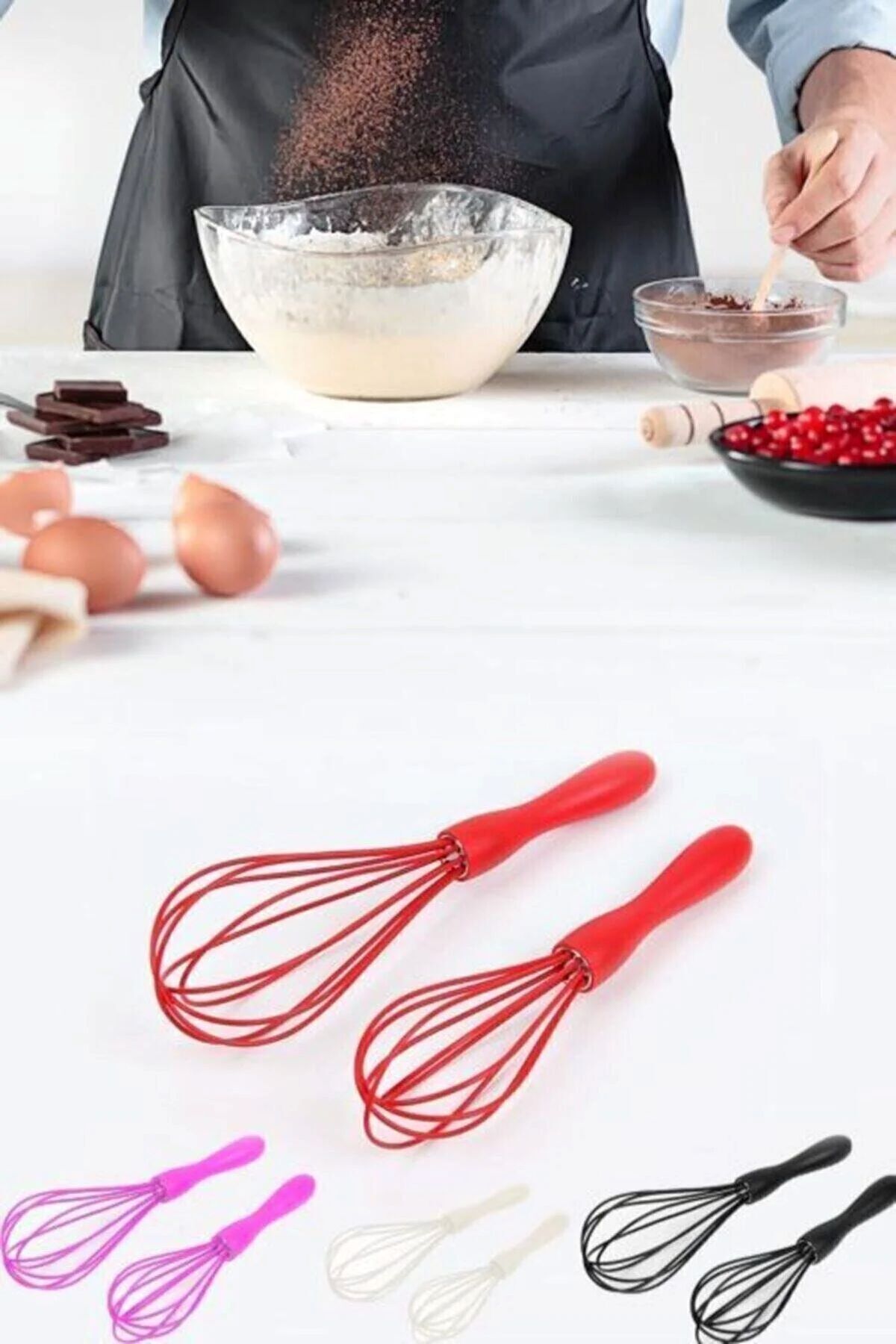 Parland Silikon 2'li Çırpıcı Set