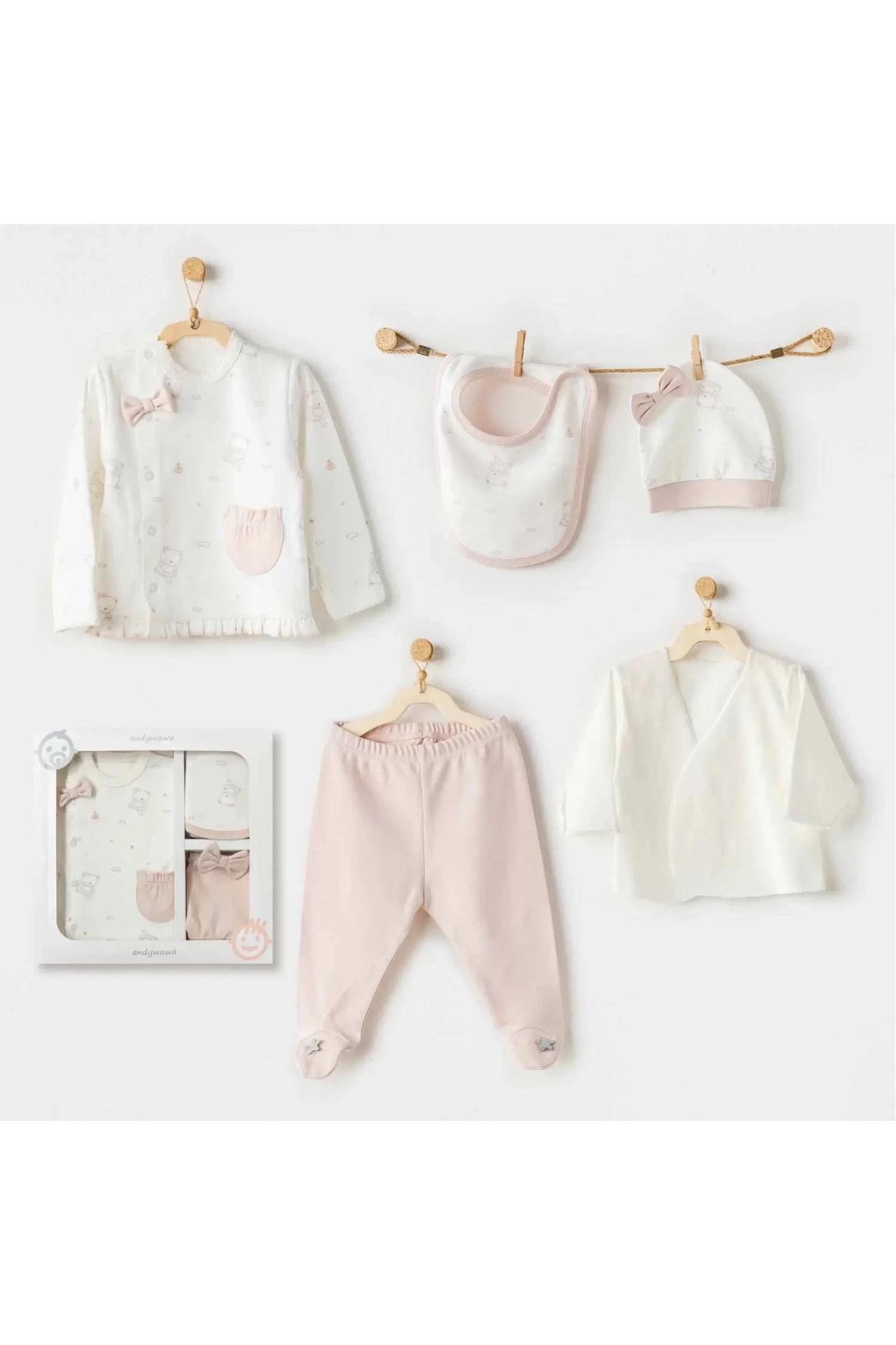 Shop58 Ballerina 5 Parça Hastane Çıkışı Ekru