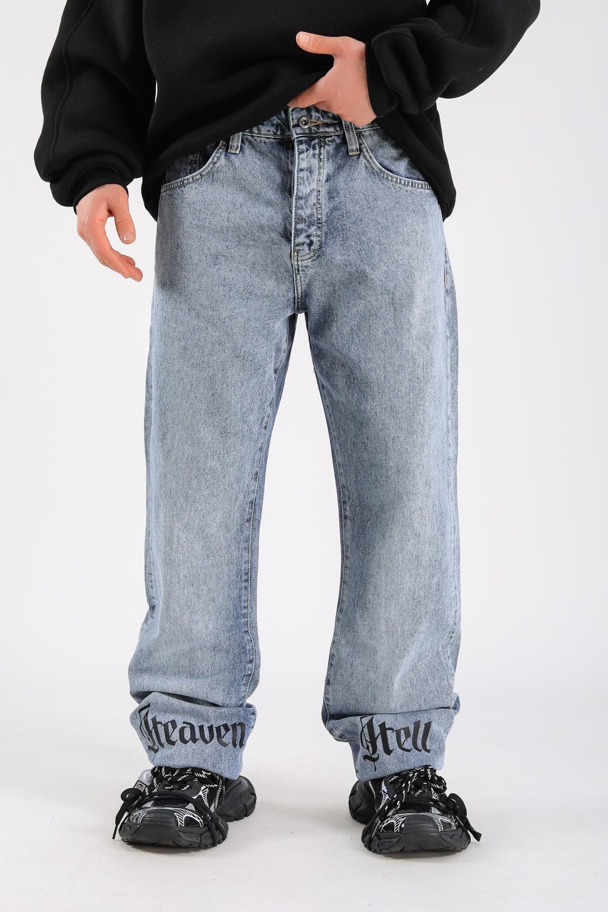 Jr.Crime Baggy Heaven Hell Jean - Blue P1070