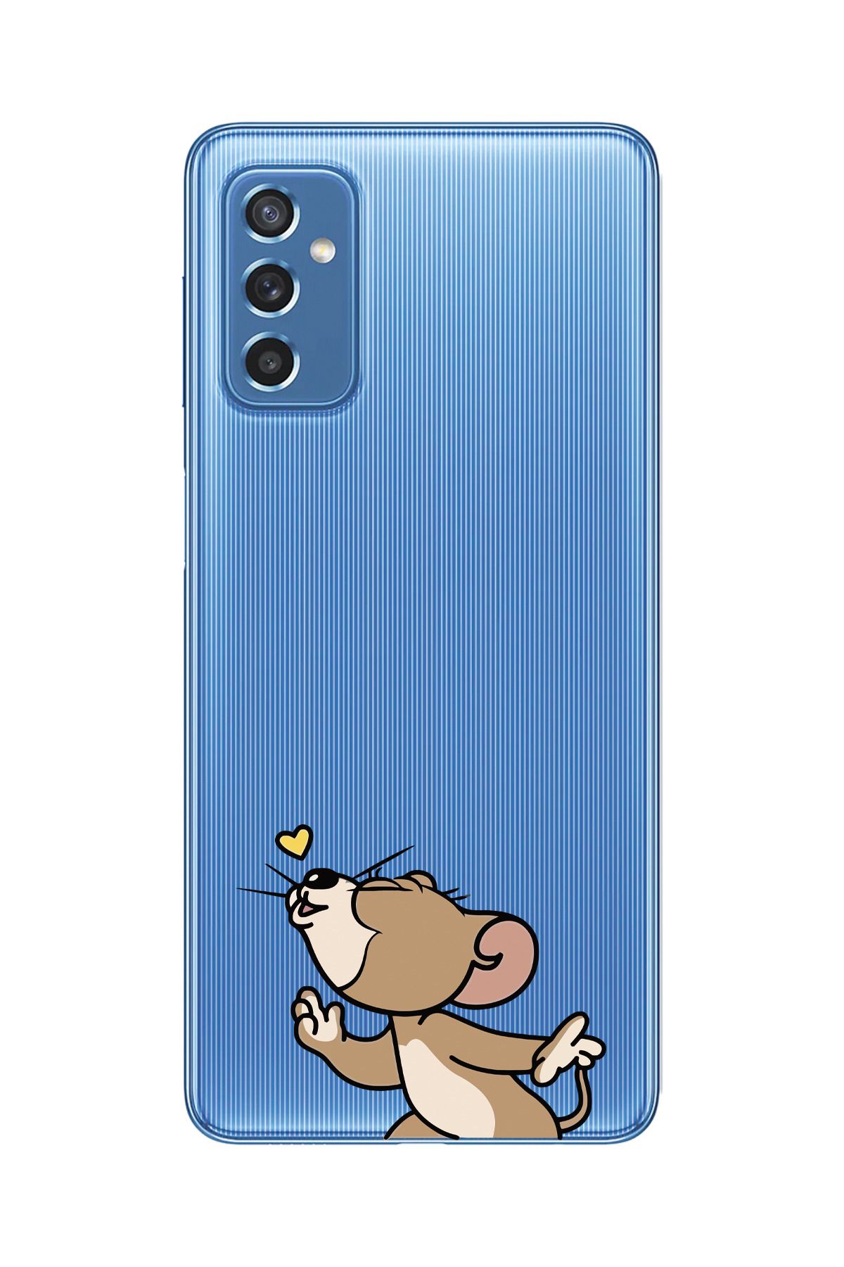 moonset Samsung Galaxy M52 Uyumlu Jerry Tasarımlı Baskılı Şeffaf Telefon Kılıfı