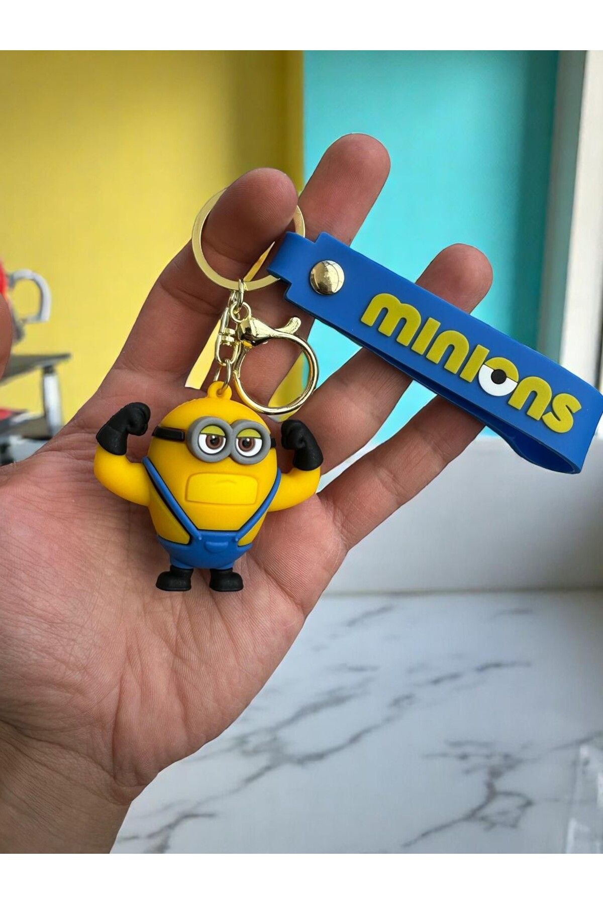 tekmation Minions Slikon Anahtarlık, Çanta Süsü Büyük Boy