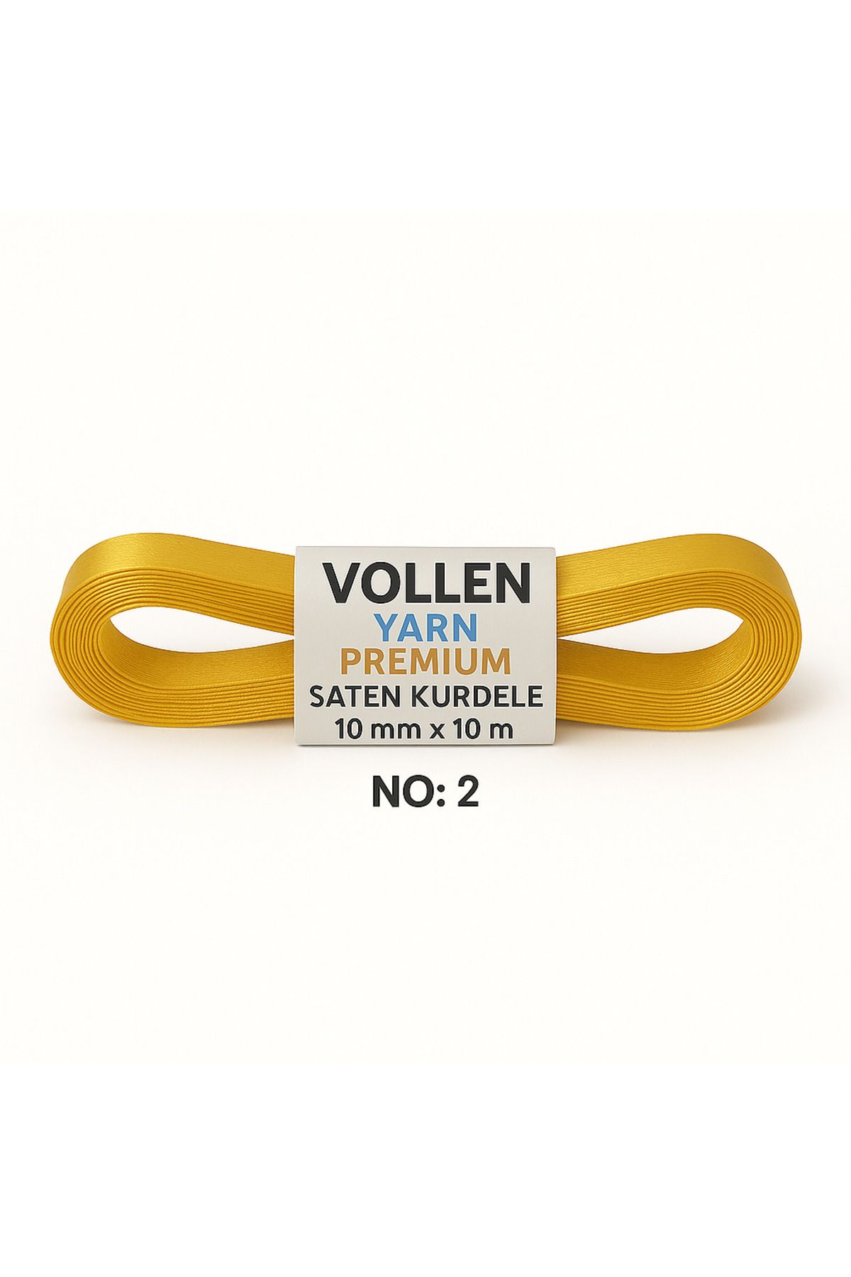 vollen yarn No:2 10 mm 10 mt Saten Kurdele