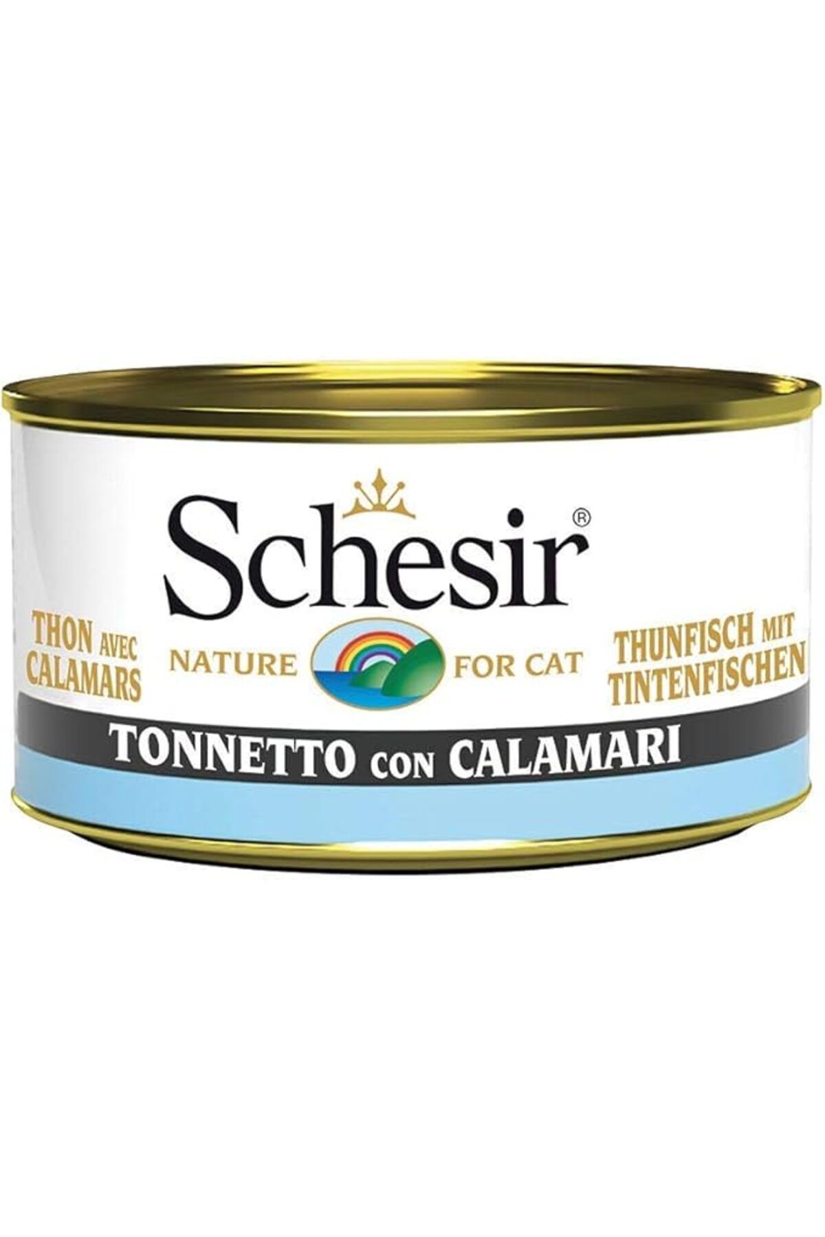 Schesir Yetişkin Kedi Konservesi 85 Gr Ton Balıklı + Kalamar