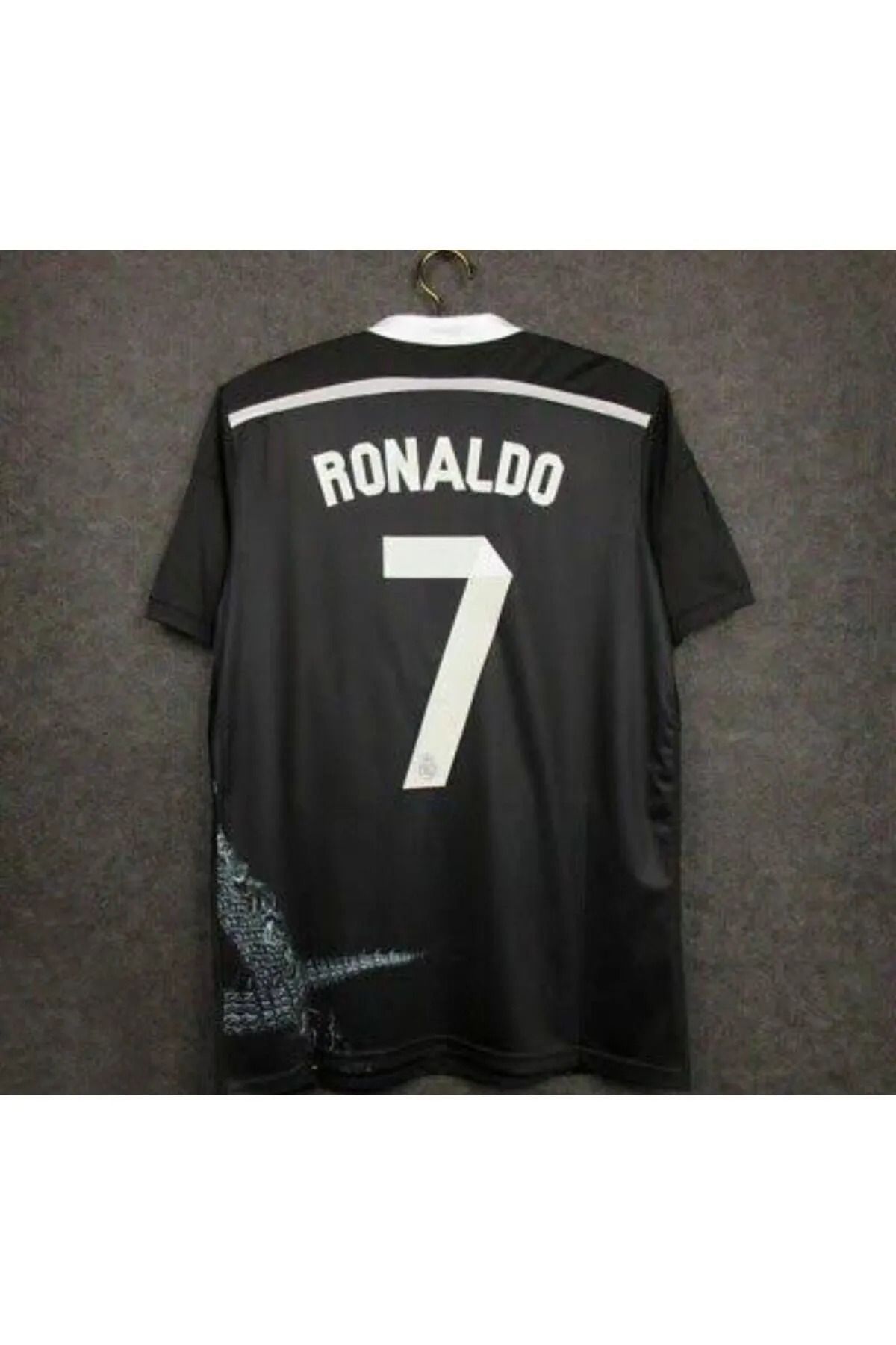 Armageddon 2014/15 Real M adrid Şampiyonlar Ligi Finali DRAGON Desenli Cristiano Ronaldo Forması SİYAH KISA KOL