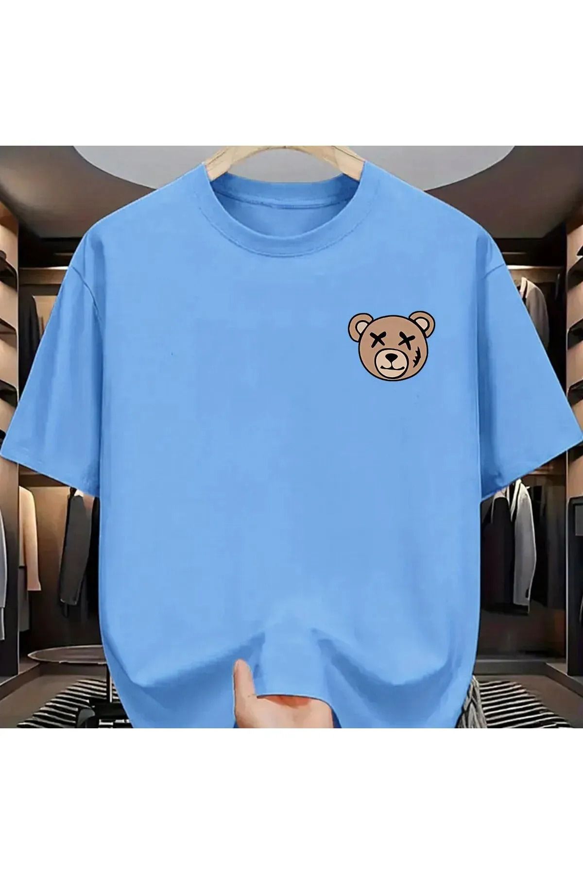 FeaR LeeS Ayı Baskılı Oversize T-shirt
