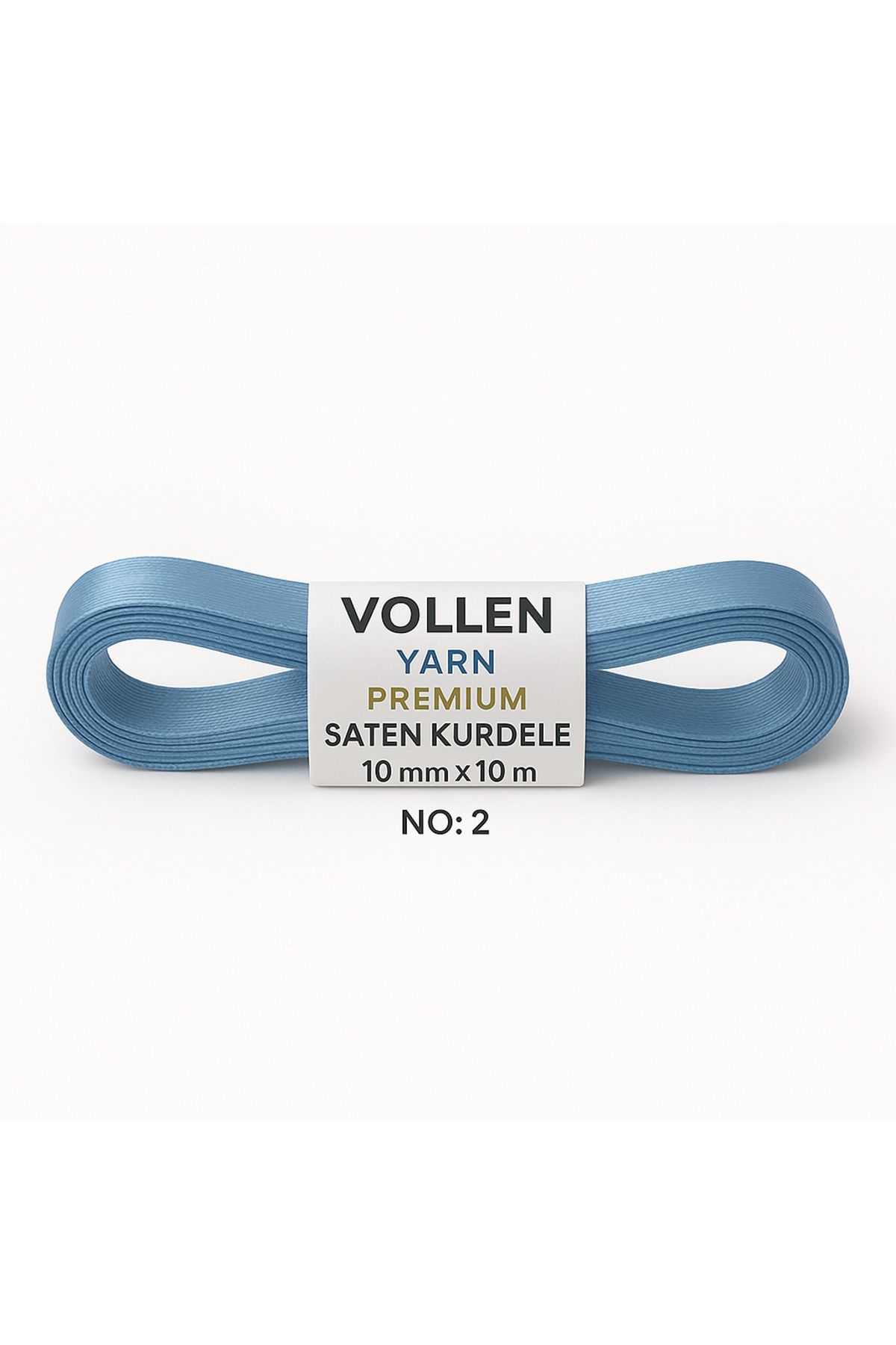 vollen yarn No:2 10 mm 10 mt Saten Kurdele
