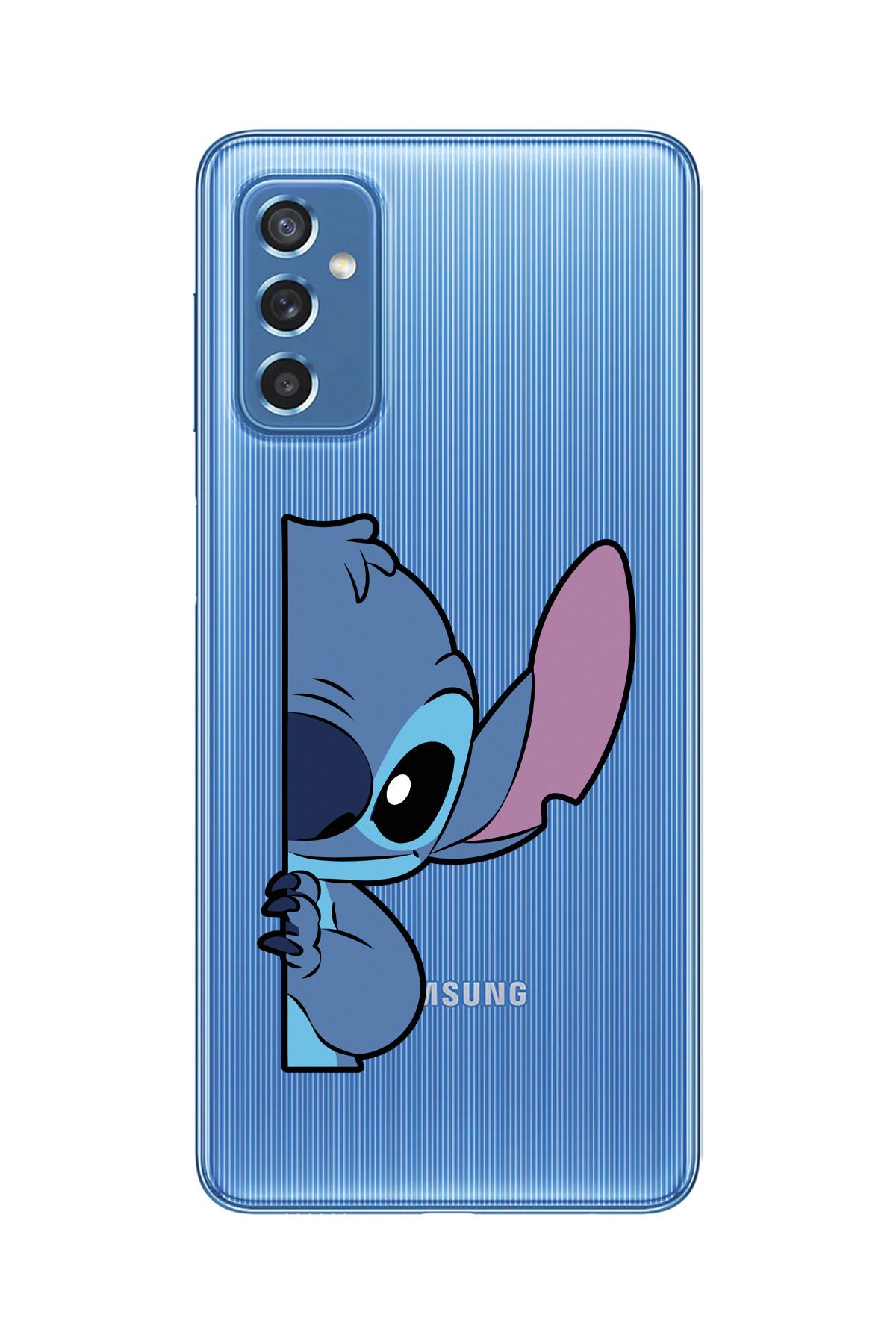 moonset Samsung Galaxy M52 Uyumlu Stitch Tasarımlı Baskılı Şeffaf Telefon Kılıfı