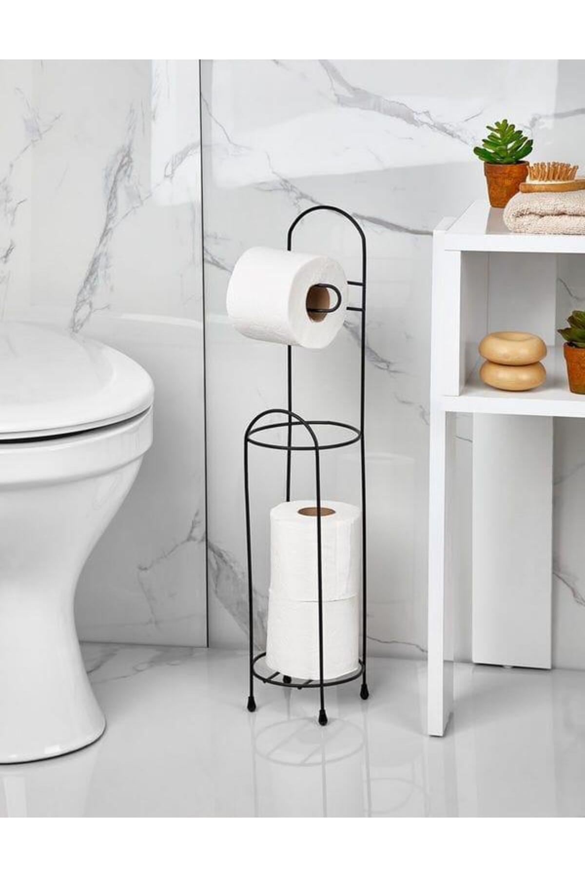 Shop58 Pratik Wc Tuvalet Kağıtlık Siyah Ferforje