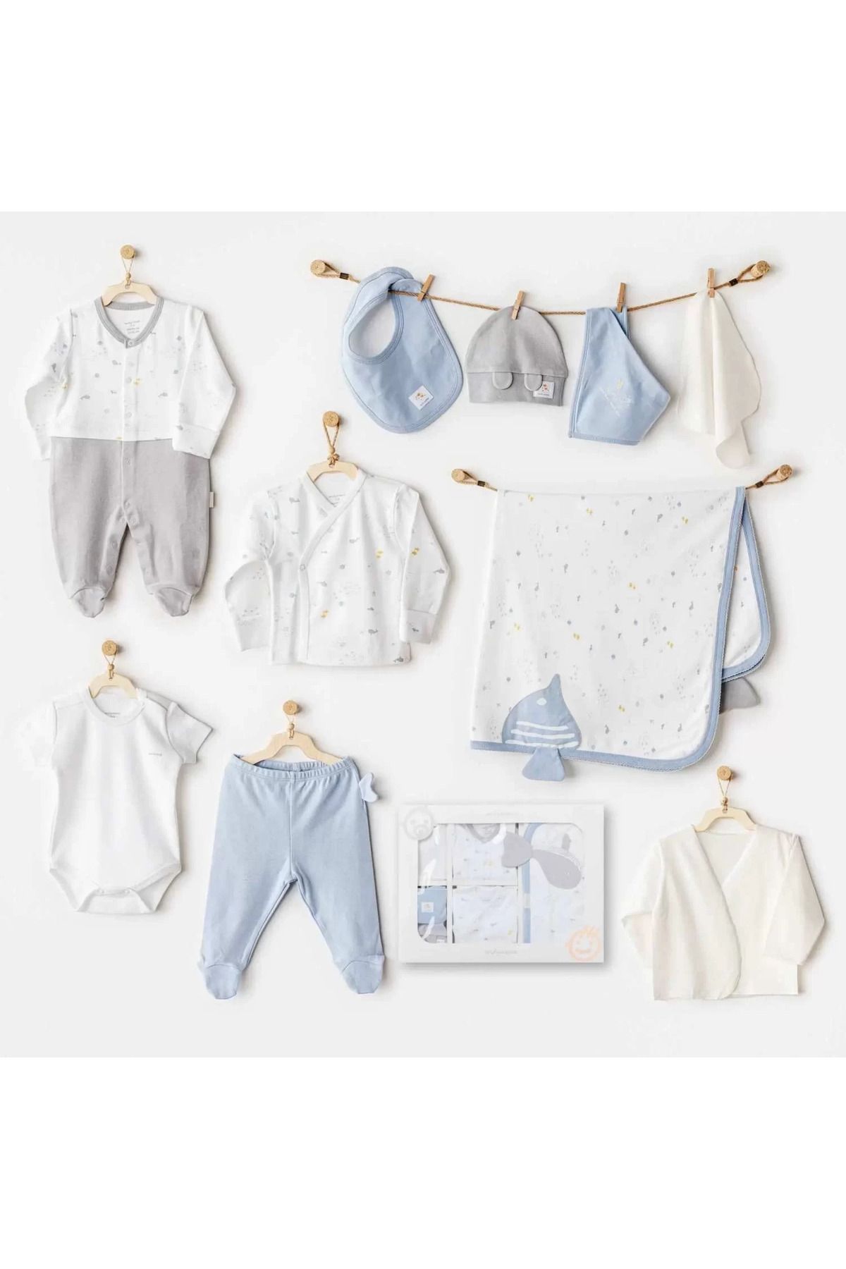 Shop58 Ocean İs My Happy Place 10 Parça Hastane Çıkışı White