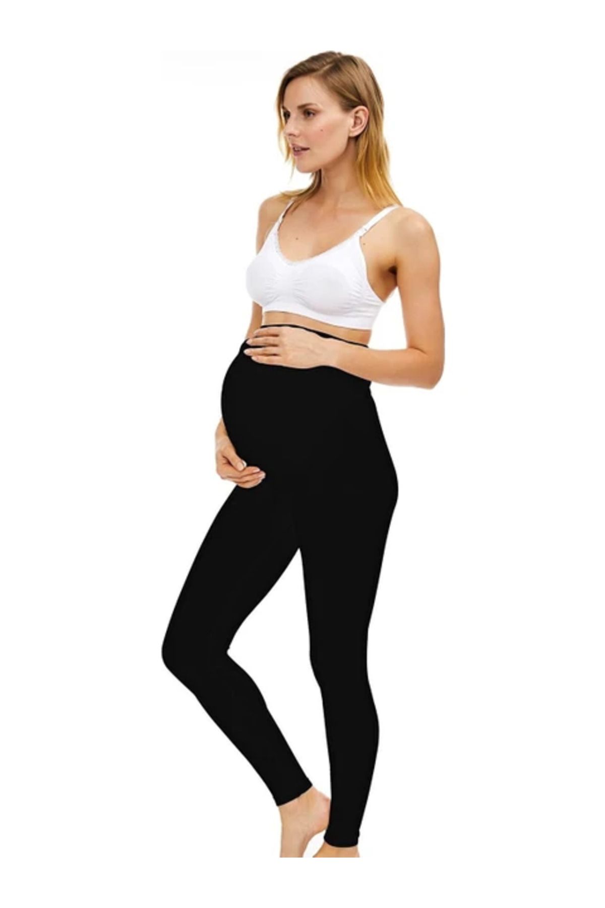 pazarella Uzun Hamile Tayt 4341 Black
