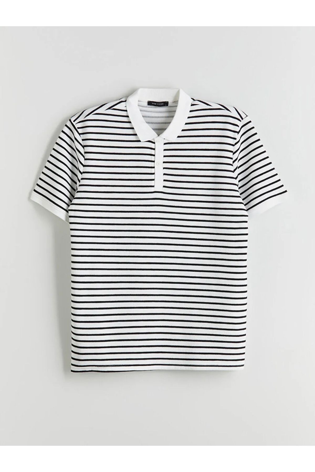 LC Waikiki LCW Vision Ekru Polo Yaka Çizgili Erkek Tişört