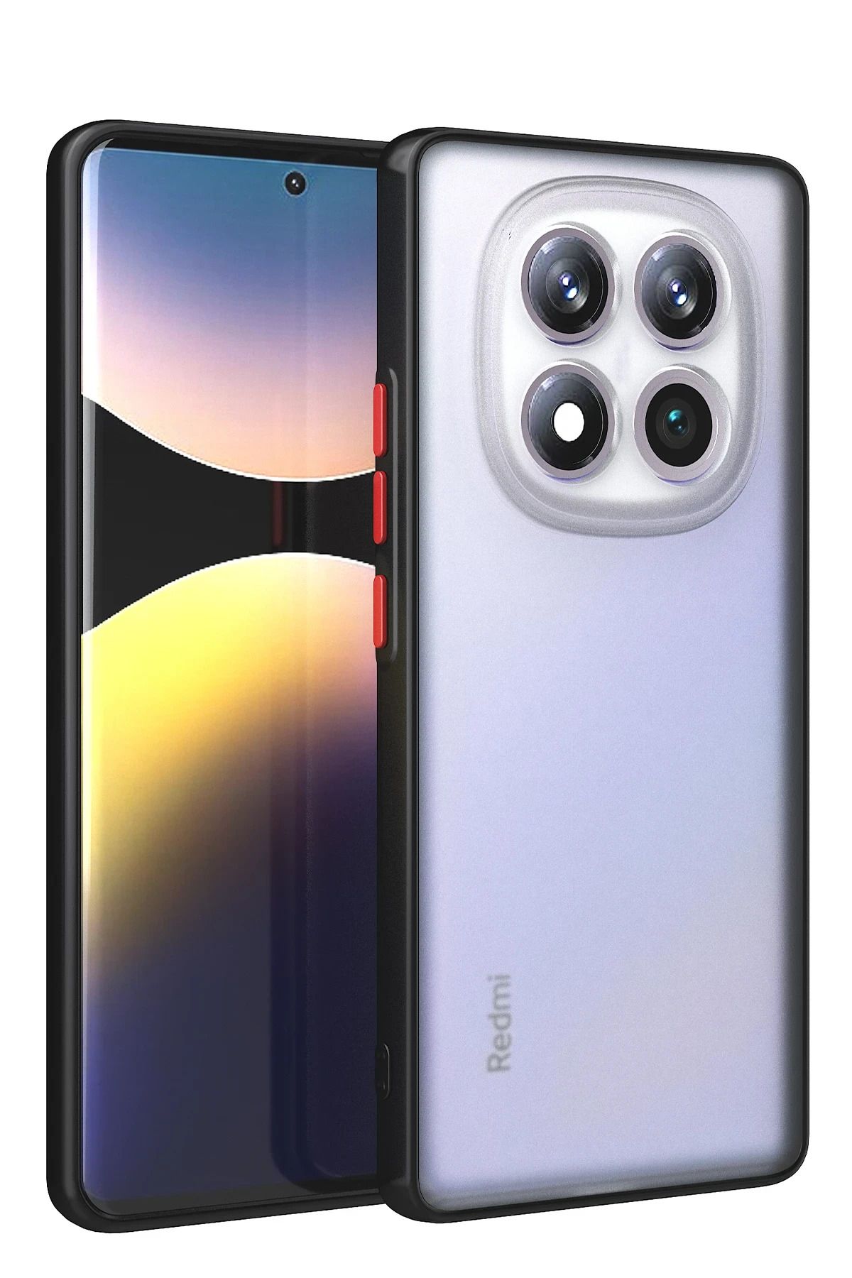 Posso Xiaomi Redmi Note 14 Pro Plus Kılıf Arkası Buzlu Tasarım Sert Pc Kenarları Silikon Kapak