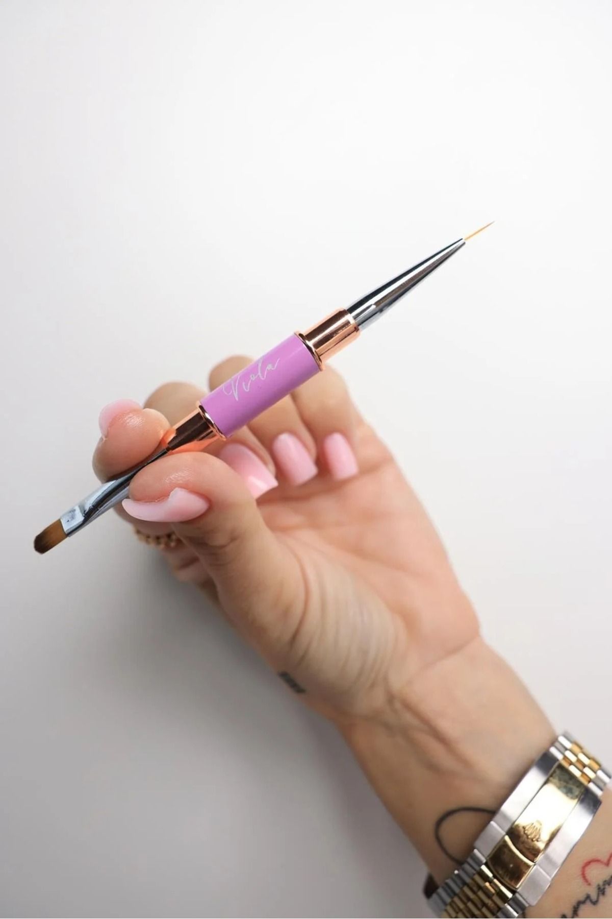 VIOLA BEAUTY ÇİFT TARAFLI FIRÇA-Nail Art ve Jel Fırçası