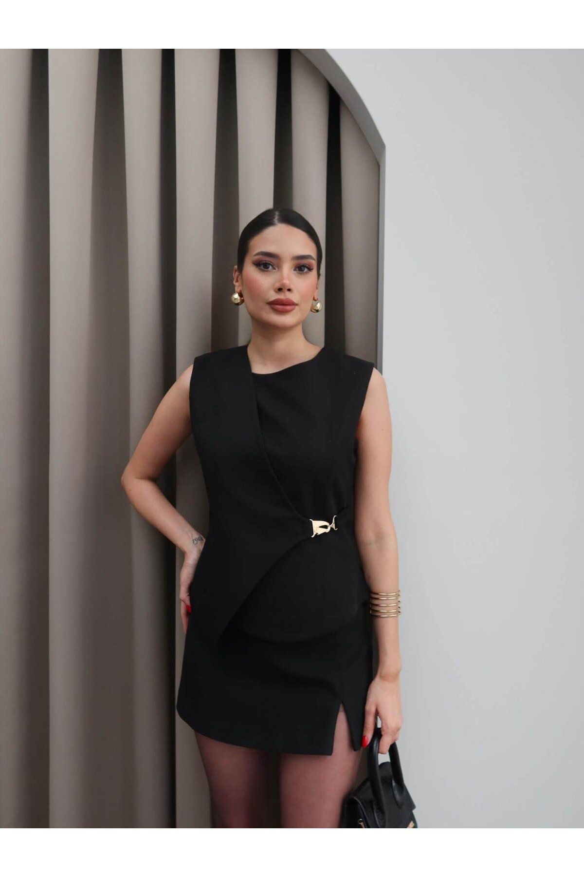 Lady Pixie Yan Toka Detaylı Kruvaze Bluz