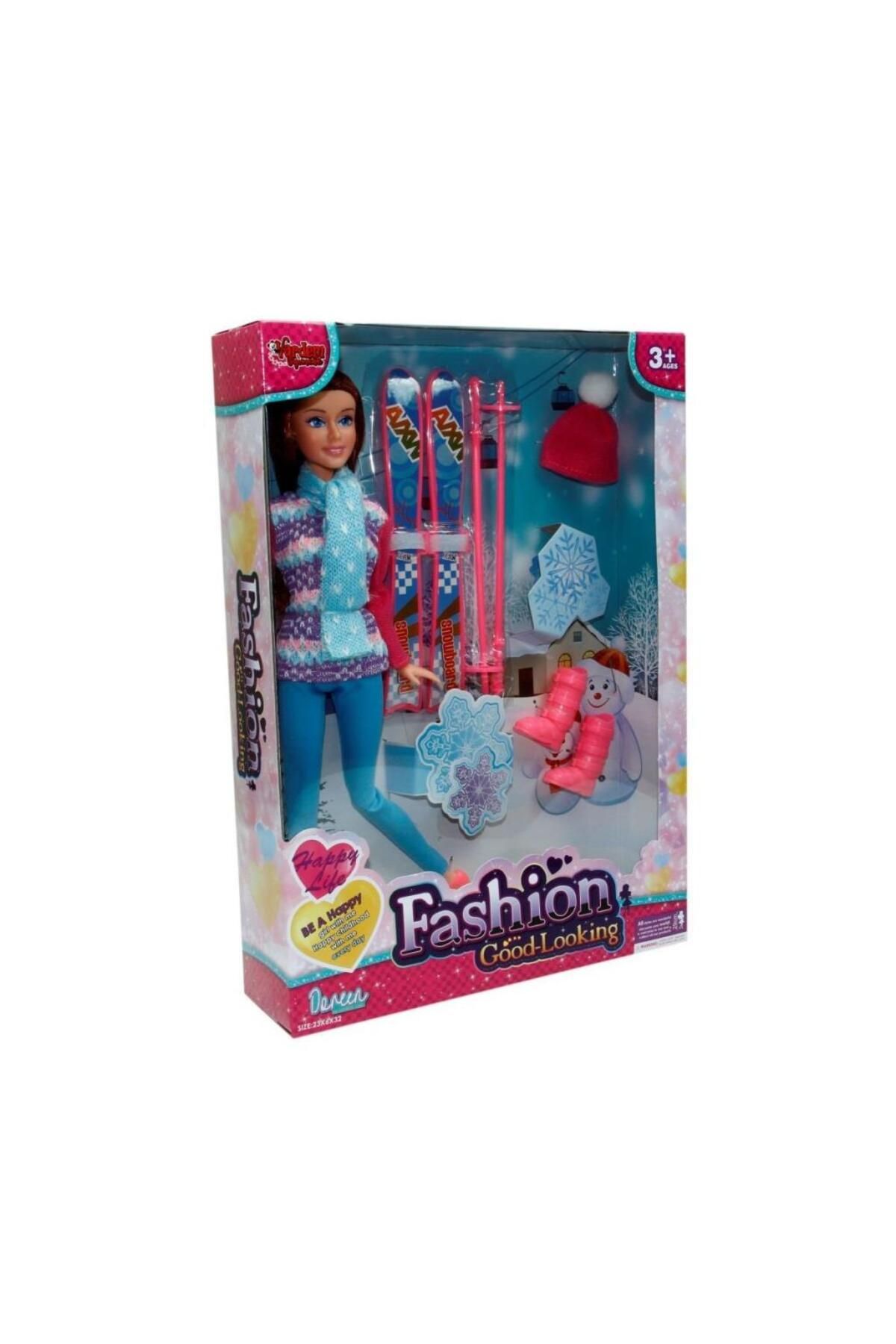 Toptan Bulurum WG-66730-66731 Aksesuarlı Kayakçı Bebek 29 cm -Vardem Oyuncak