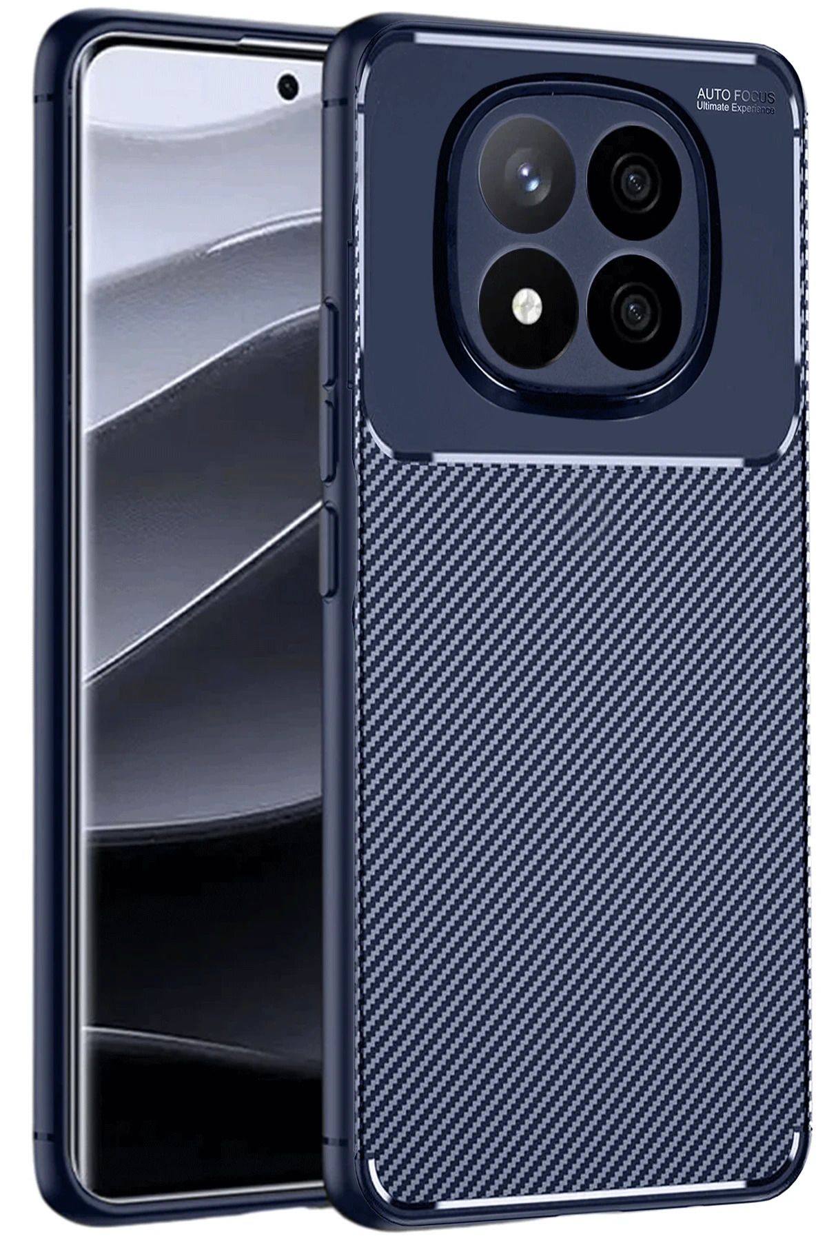 Posso Xiaomi Redmi Note 14 Pro Plus Kılıf Kamera Korumalı Karbon Tasarım Ultra Darbe Emici Silikon Kapak