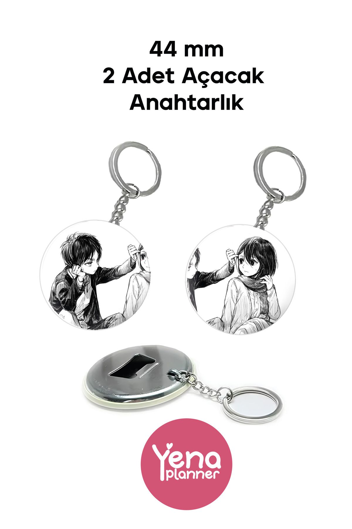 Yenaplanner Attack On Titan Çanta Süsü / Rozet Seti / Açacak Anahtarlık