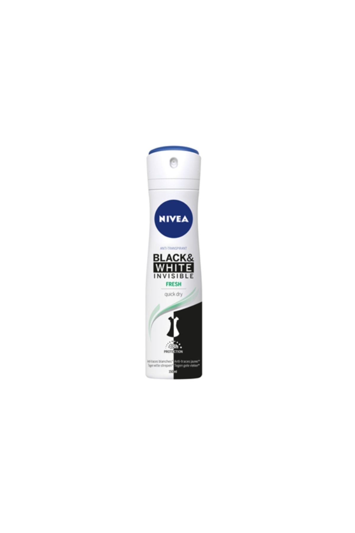 NIVEA Deodorant Spray Invisible Pentru Black & White Fresh, 150 Ml - One Size