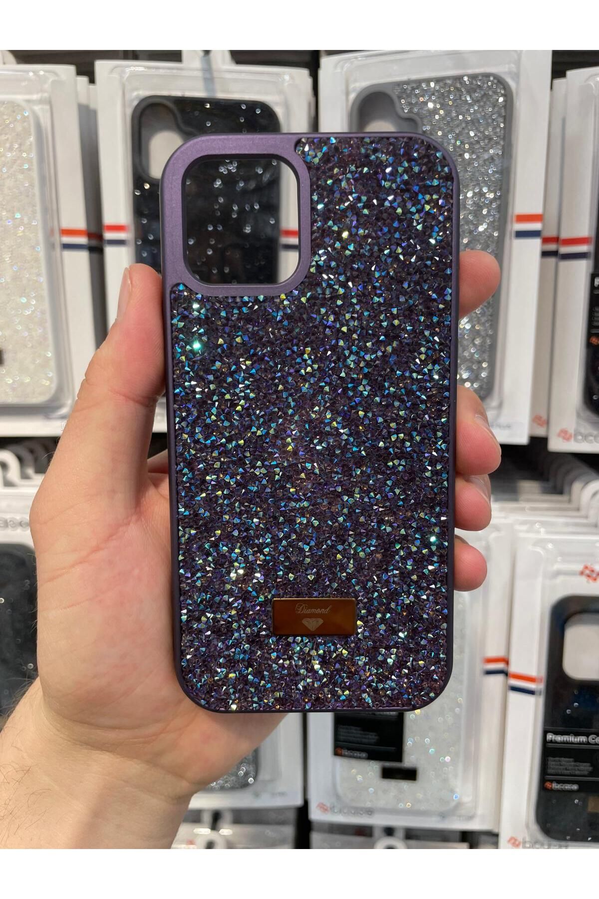 NEXE İPHONE 12 KILIF PIRLANTA TAŞLI DİAMOND PARLAK LÜX ÖZEL KAPAK