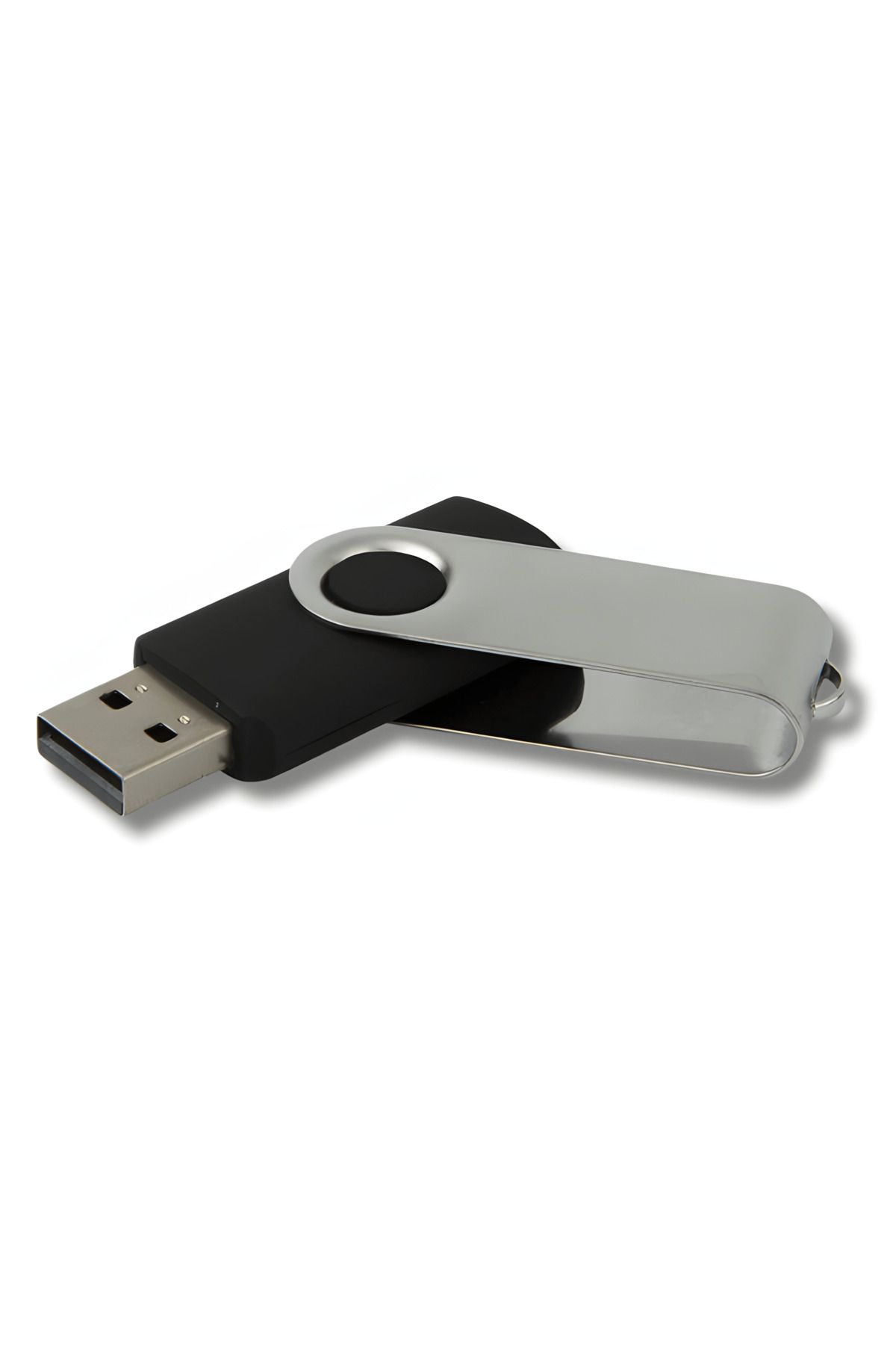 TermaCraft Siyah Metal Döner Kapaklı USB Bellek - 64 GB