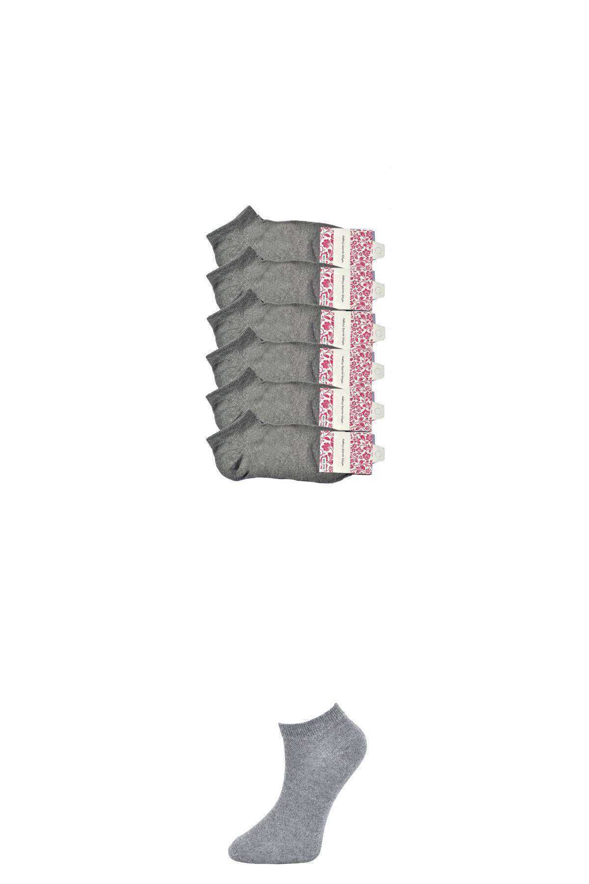 Shop58 Gri Kadın Bilek Çorap 6 çift