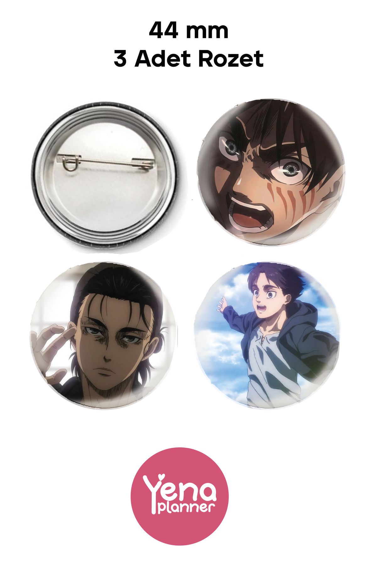 Yenaplanner Attack On Titan Çanta Süsü / Rozet Seti / Açacak Anahtarlık