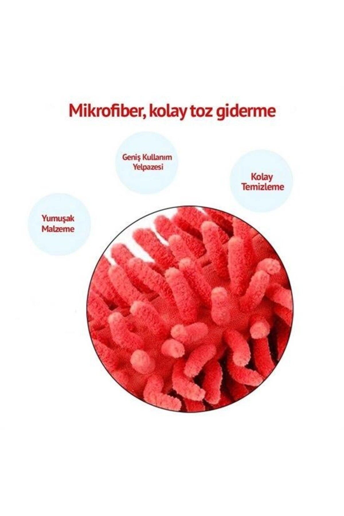 TimeStart Teleskopik Mikrofiber Pratik Uzayabilen Toz Alma Fırçası Aparatı