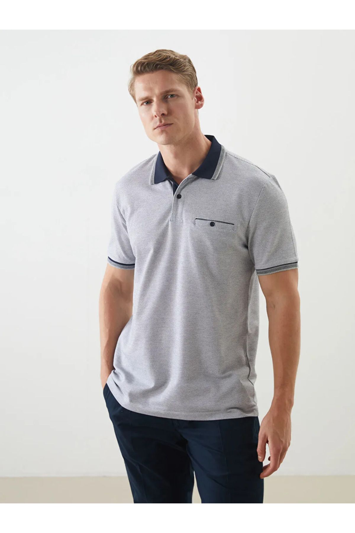LC Waikiki LCWAIKIKI Classic Beyaz Polo Yaka Erkek Tişört