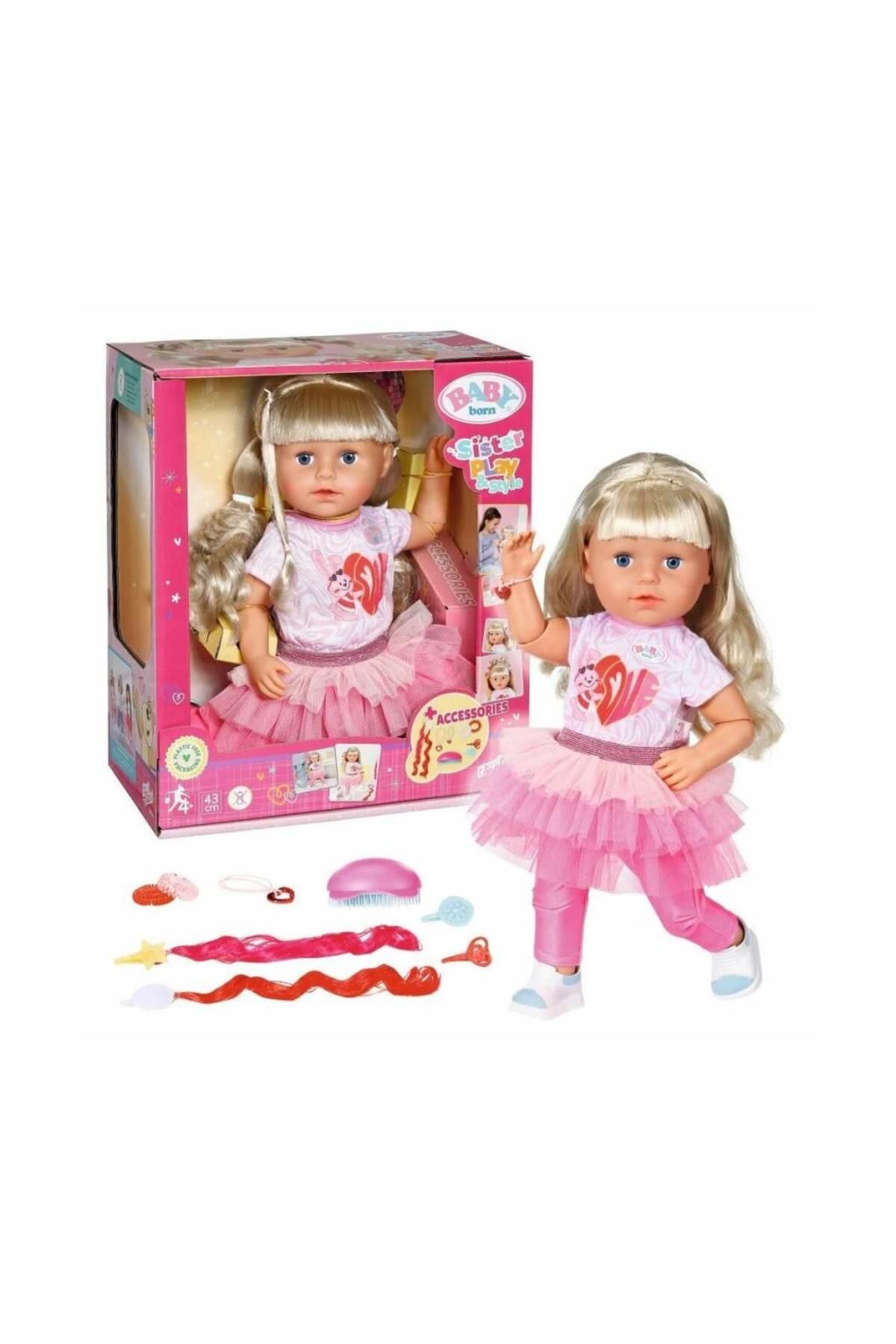 AYLİNA 833018 Baby Born Kız Kardeş Bebeği 43cm