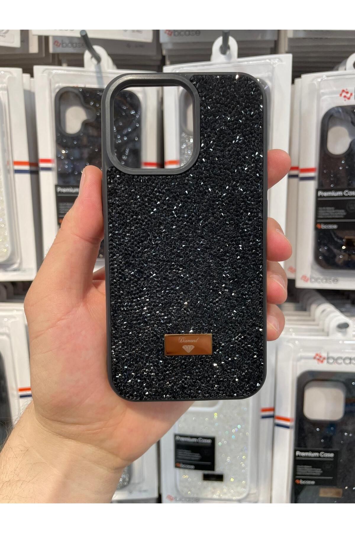 NEXE İPHONE 13 PRO KILIF PIRLANTA TAŞLI DİAMOND PARLAK LÜX ÖZEL KAPAK