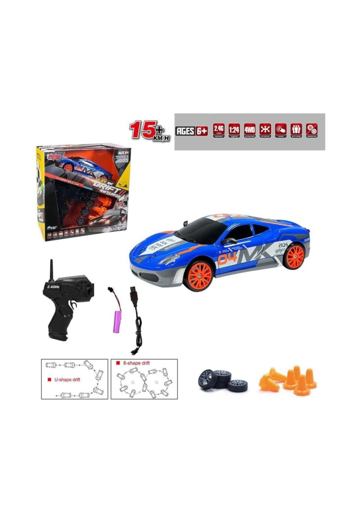 Toptan Bulurum HB-SC24A07-09-10-11 Kumandalı Full Fonksiyon 2.4G Şarjlı 1:24 Drift Araba