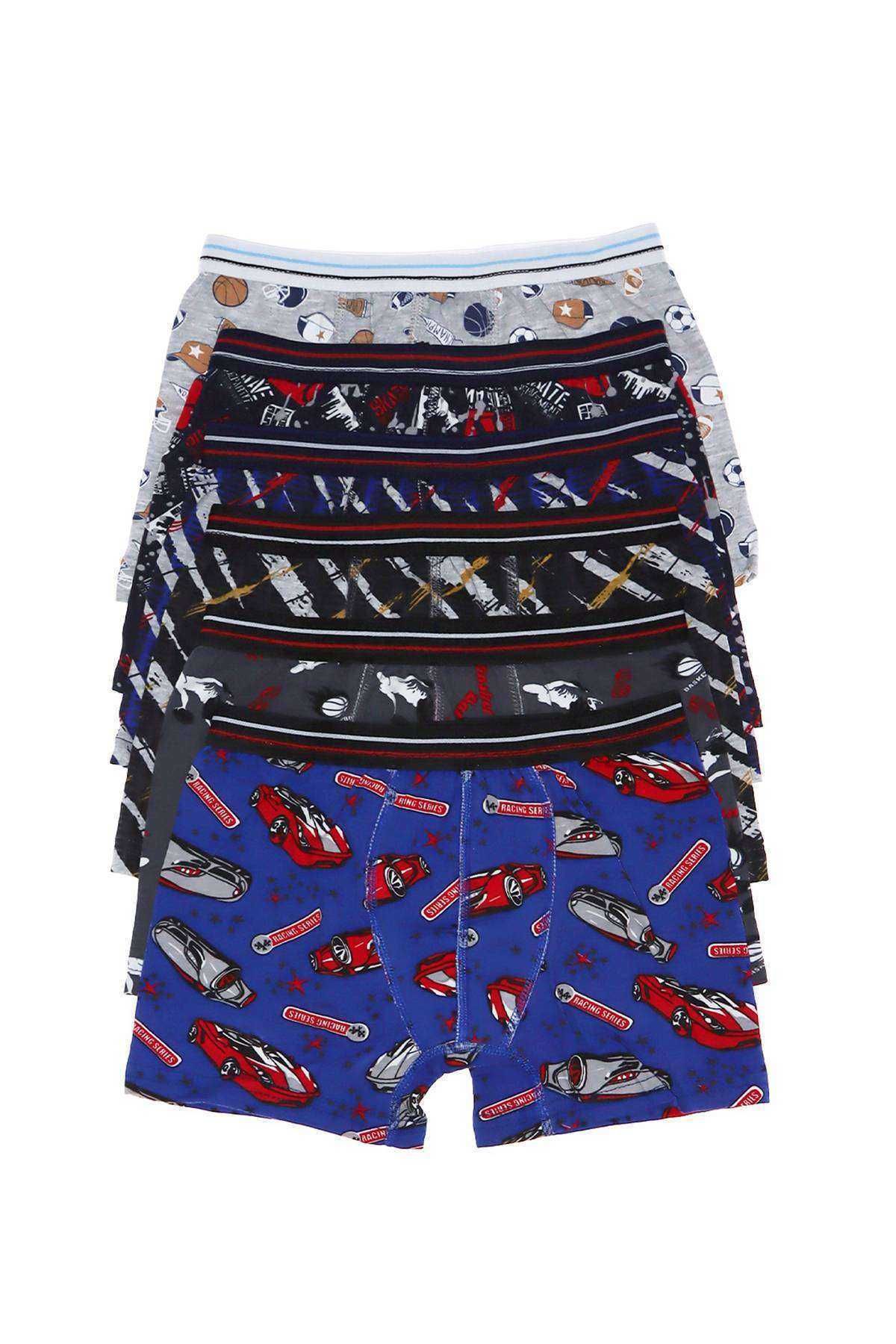 Shop58 6 adet Erkek Çocuk Desenli Boxer 505