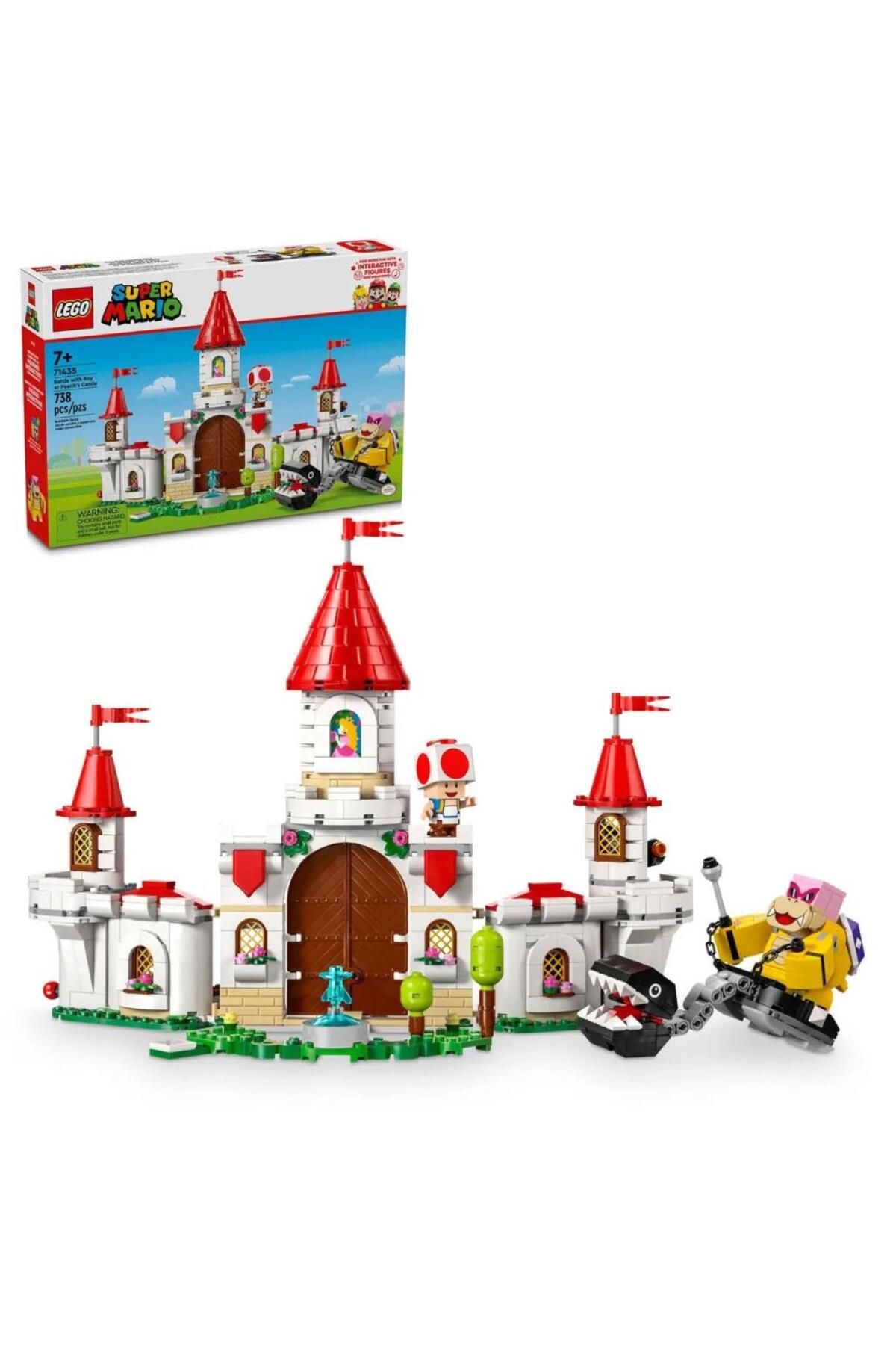 MR RZN STORE 71435 LE GO Su per Ma rio Peachin Kalesinde Roy ile Savaş 738 parça +7 yaş