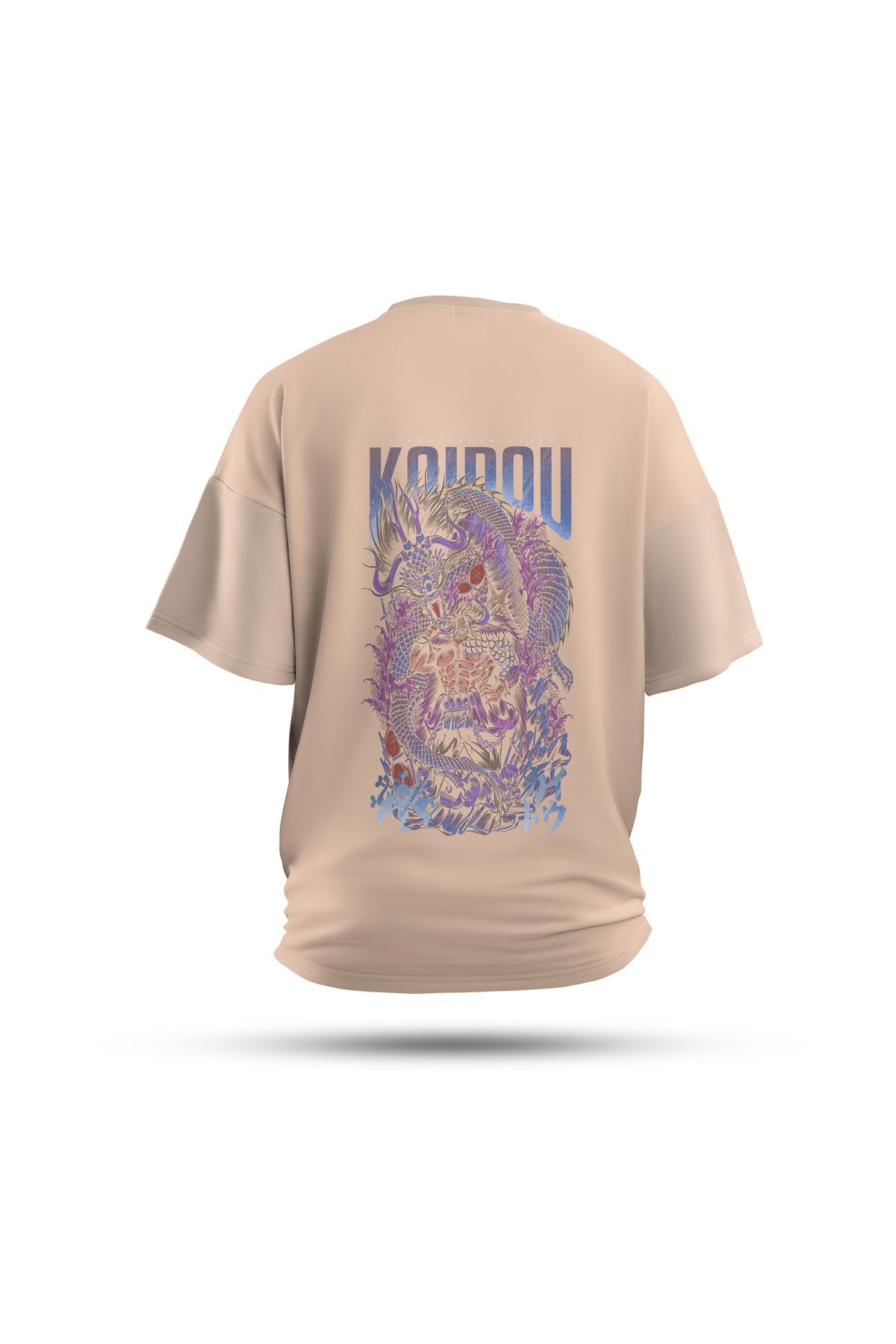 Zestia Unisex T-Shirt, One Piece Anime Sırt Baskılı, Regular, %100 Pamuk, Krem T-Shirt No: 00148