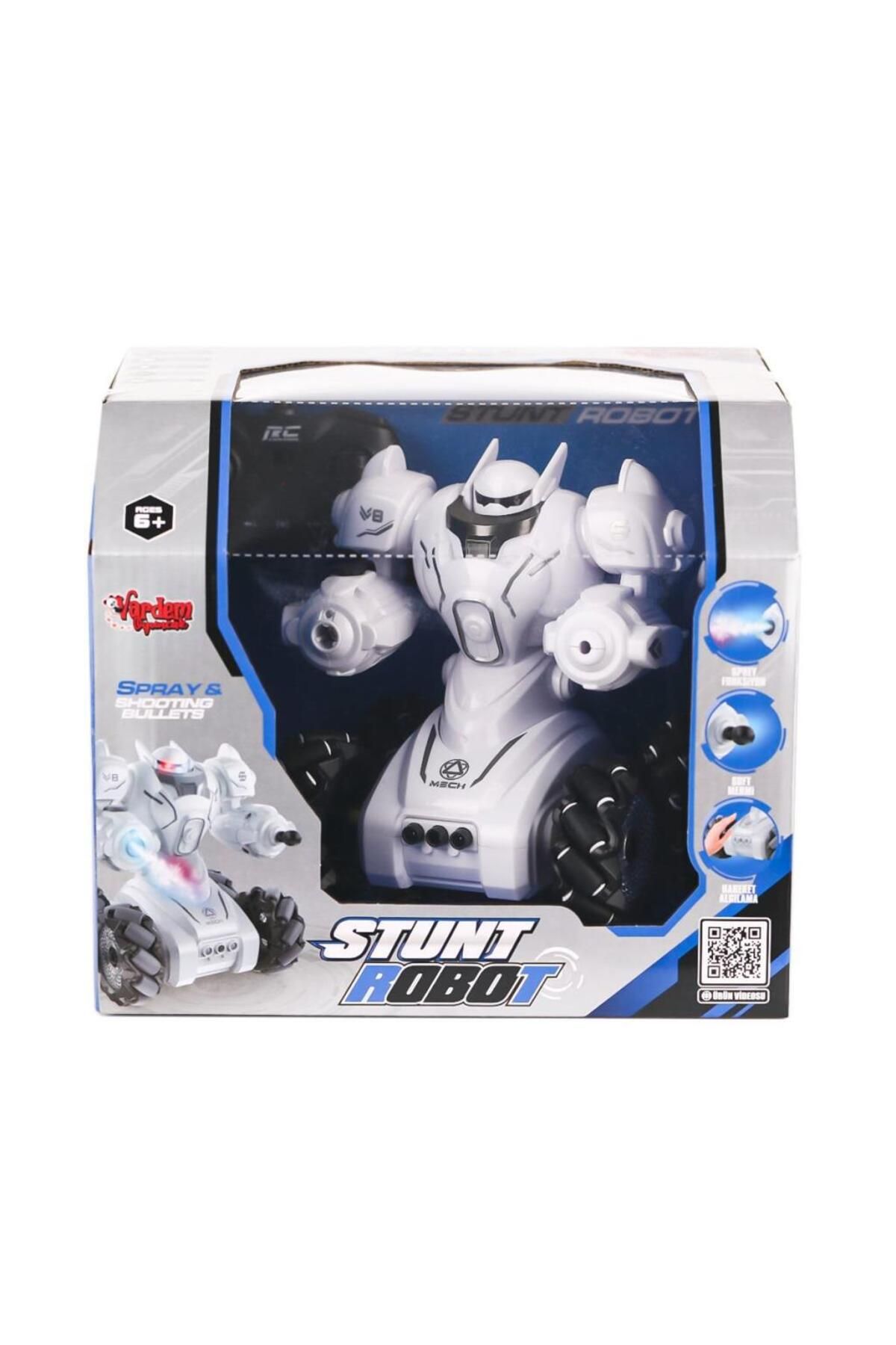 ÖYKÜ VE YİĞİT SYR-666-861 Kumandalı Şarjlı Işıklı Roket ve Buhar Atan Robot Araba -Vardem Oyuncak
