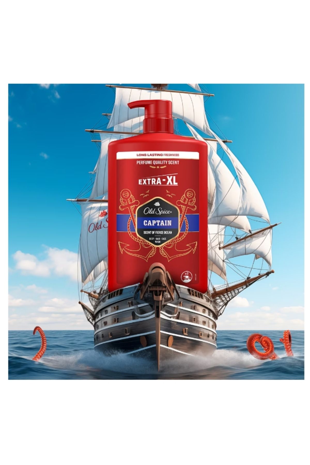 Old Spice-Gel De Dus Si Sampon 3 In 1 Captain Pentru Corp, Par Si Fata, 1000 ml 2
