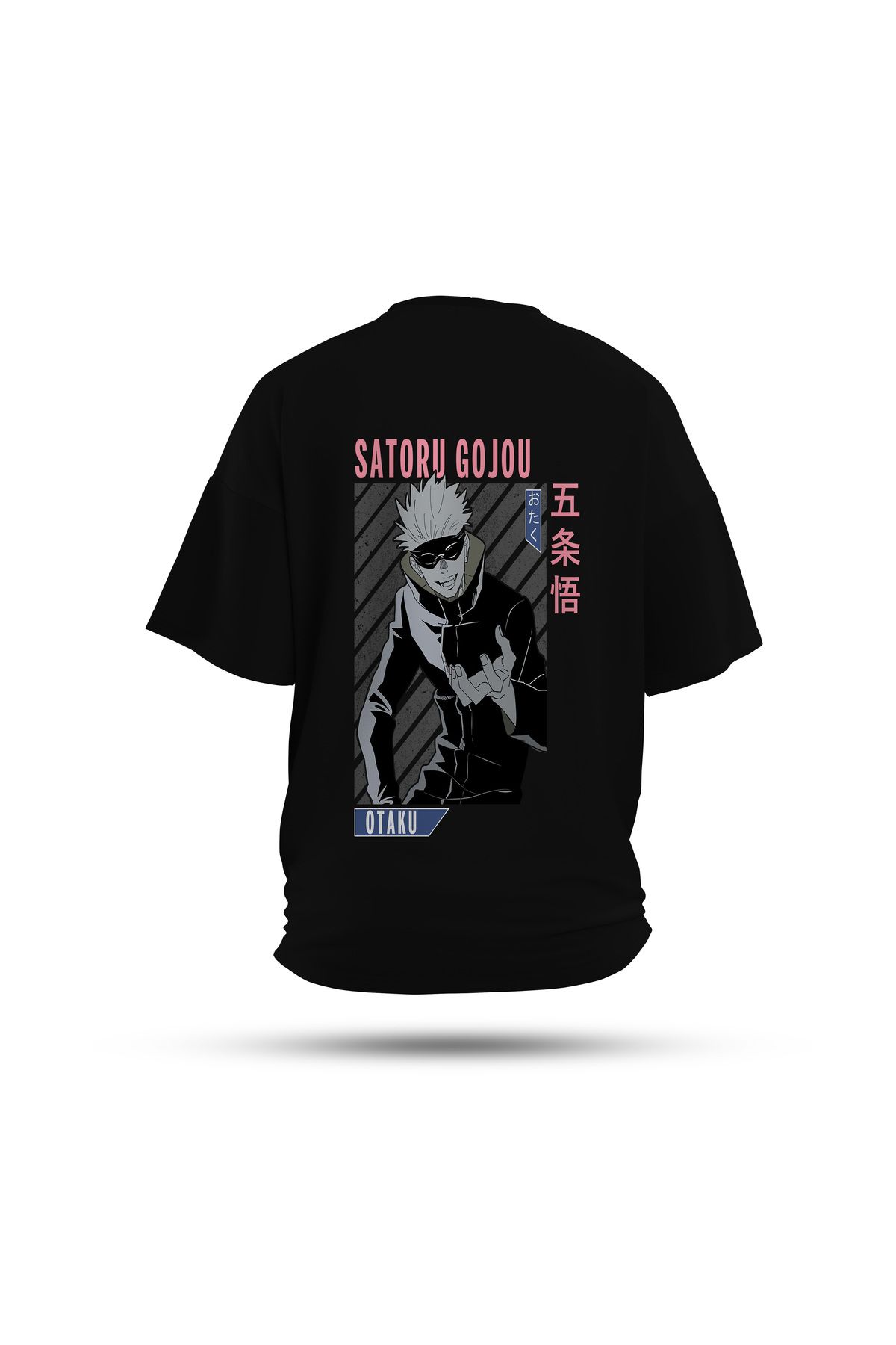 Zestia Unisex T-Shirt, Jujutsu Kaisen Anime Sırt Baskılı, Regular, %100 Pamuk, Siyah T-Shirt No: 00161