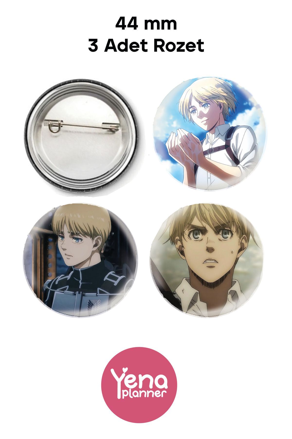 Yenaplanner Attack On Titan Çanta Süsü / Rozet Seti / Açacak Anahtarlık