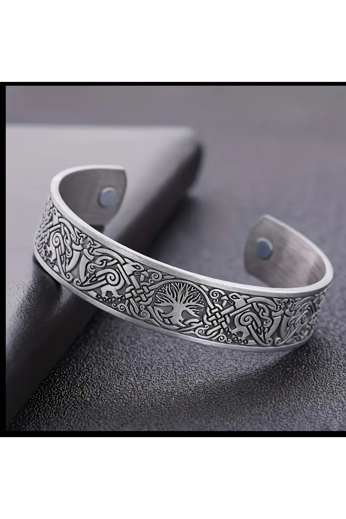 ORGANICYOU YIWU Vintage Tree Of Life Manyetik Bakır Açık Bileklik
