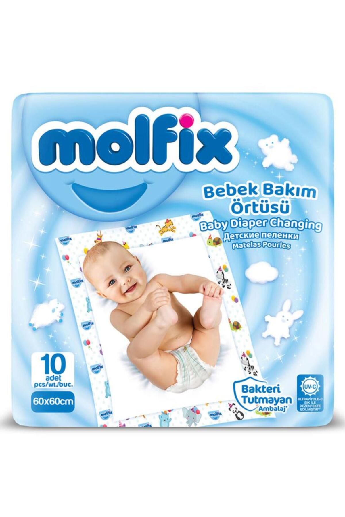 Toptan Bulurum Molfix Bebek Bakım Örtüsü 60x60 10 Adet
