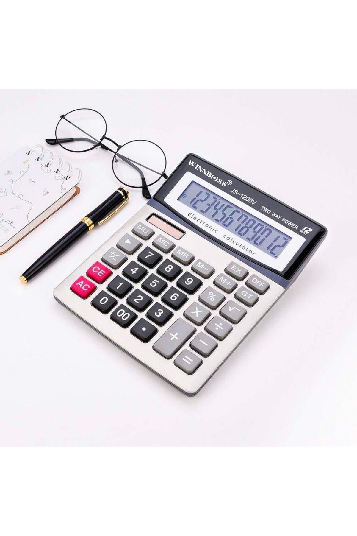 Emperium 12 Haneli Geniş LCD Ekran, Pilli Büyük Düğmeli Hesap Makinesi (5122)