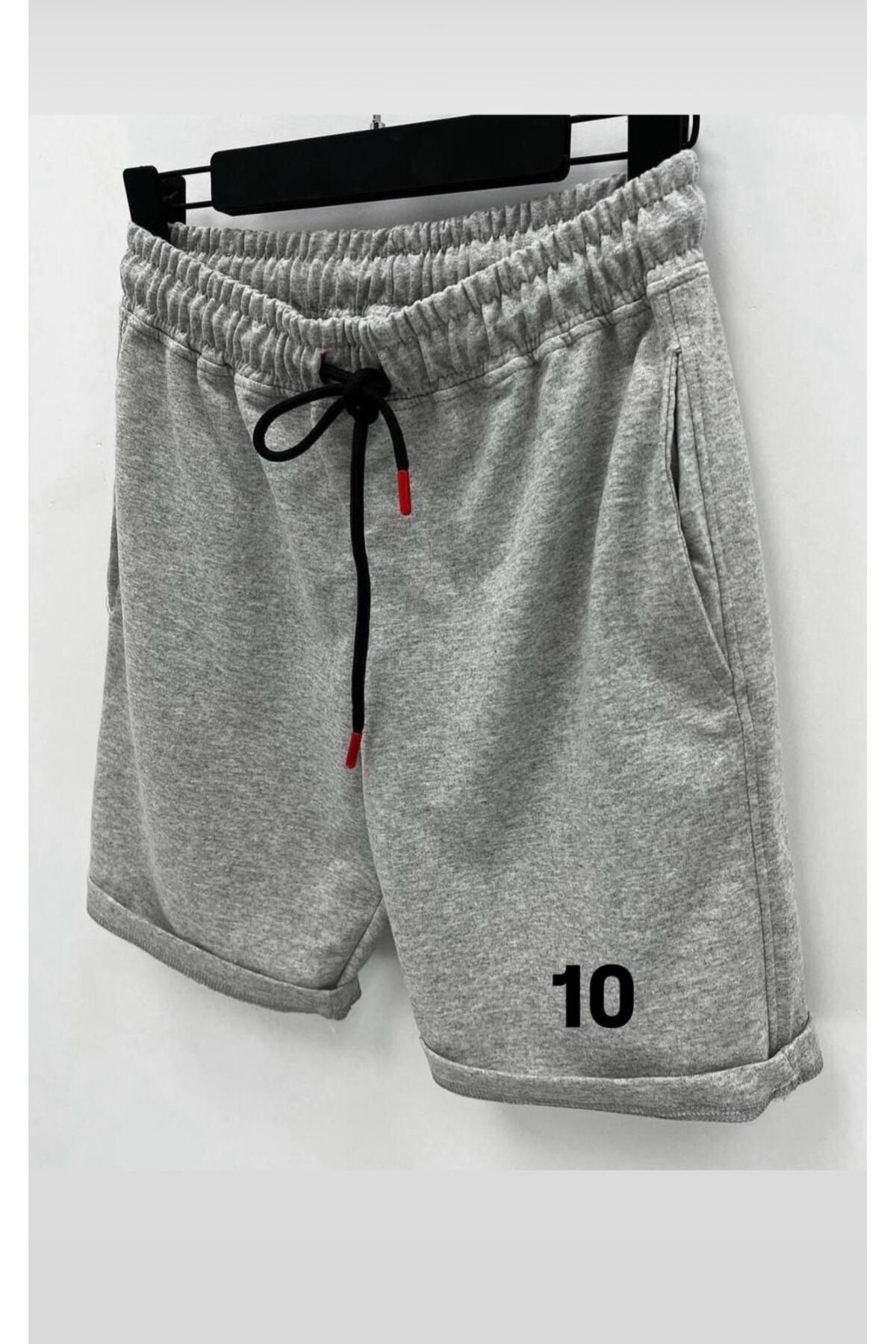 woonkey UNISEX BEL LASTİKLİ GRİ YAZLIK TREND ŞORT