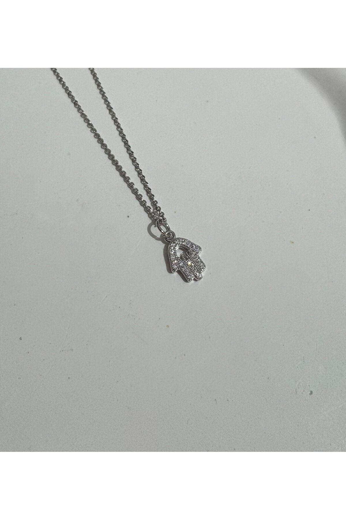 almitra jewelry Xuping Gümüş Renkli Fatma Ana Eli Çelik Kolye