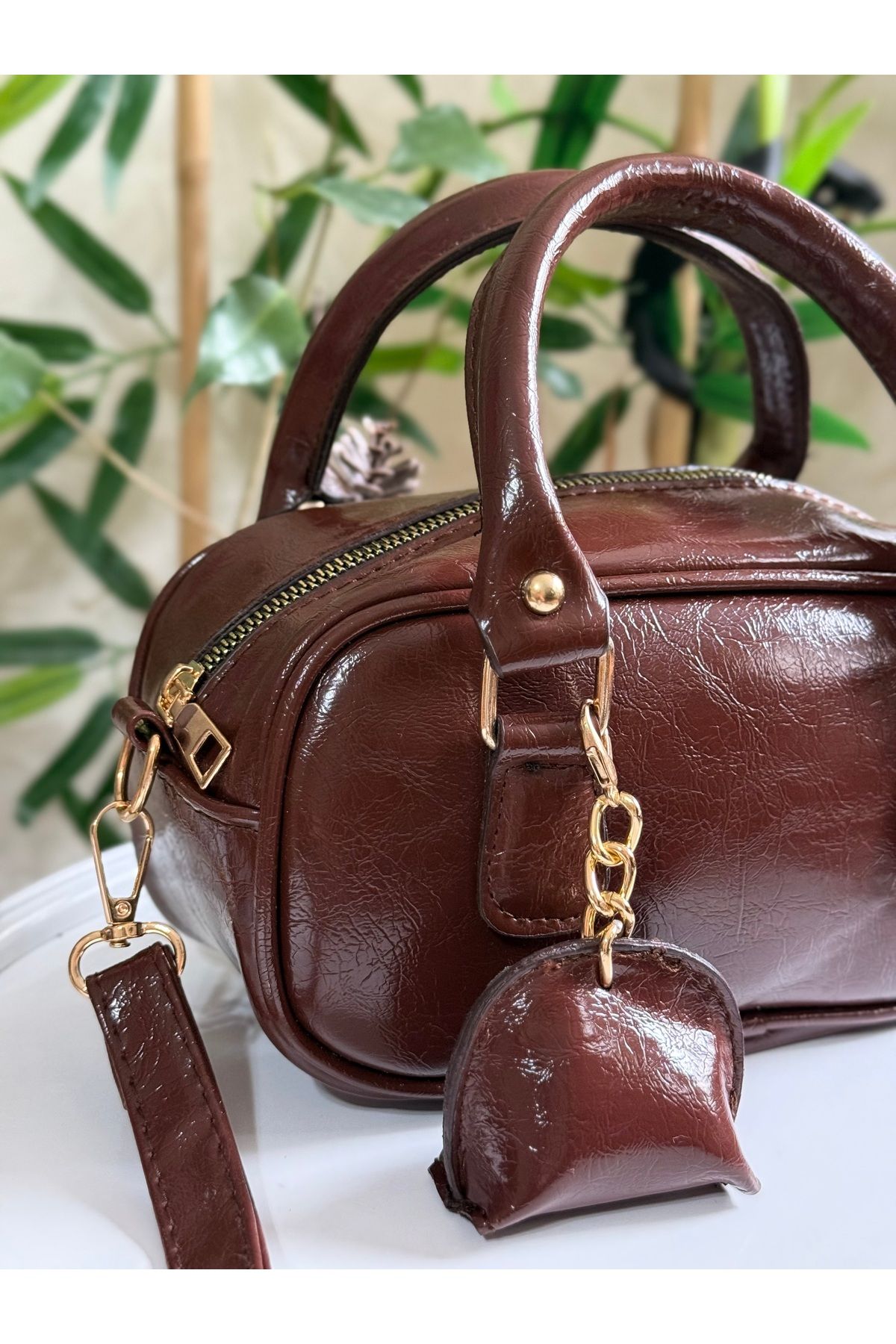 ZEYS Charm Detaylı Deri Kadın El ve Omuz Çantası