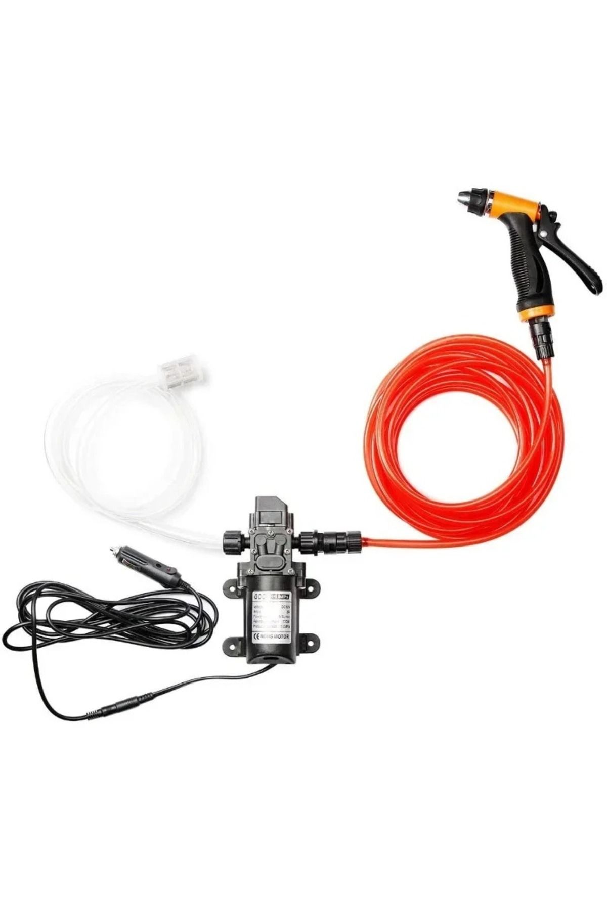 MDS 12V 100W Yüksek Basınçlı Araba Yıkama Pompası Tabancası Seti 160 PSI 6m Hortum 6 Yıl Garantili