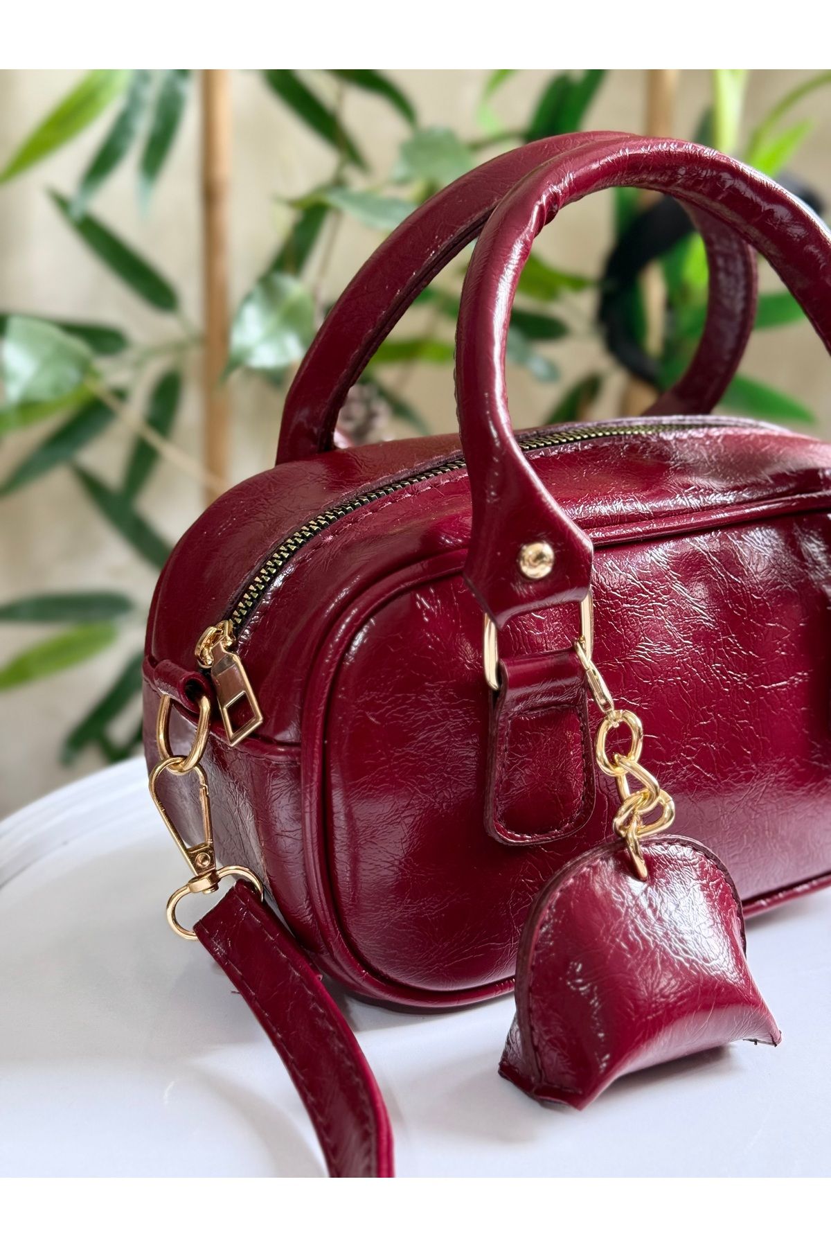 ZEYS Charm Detaylı Deri Kadın El ve Omuz Çantası