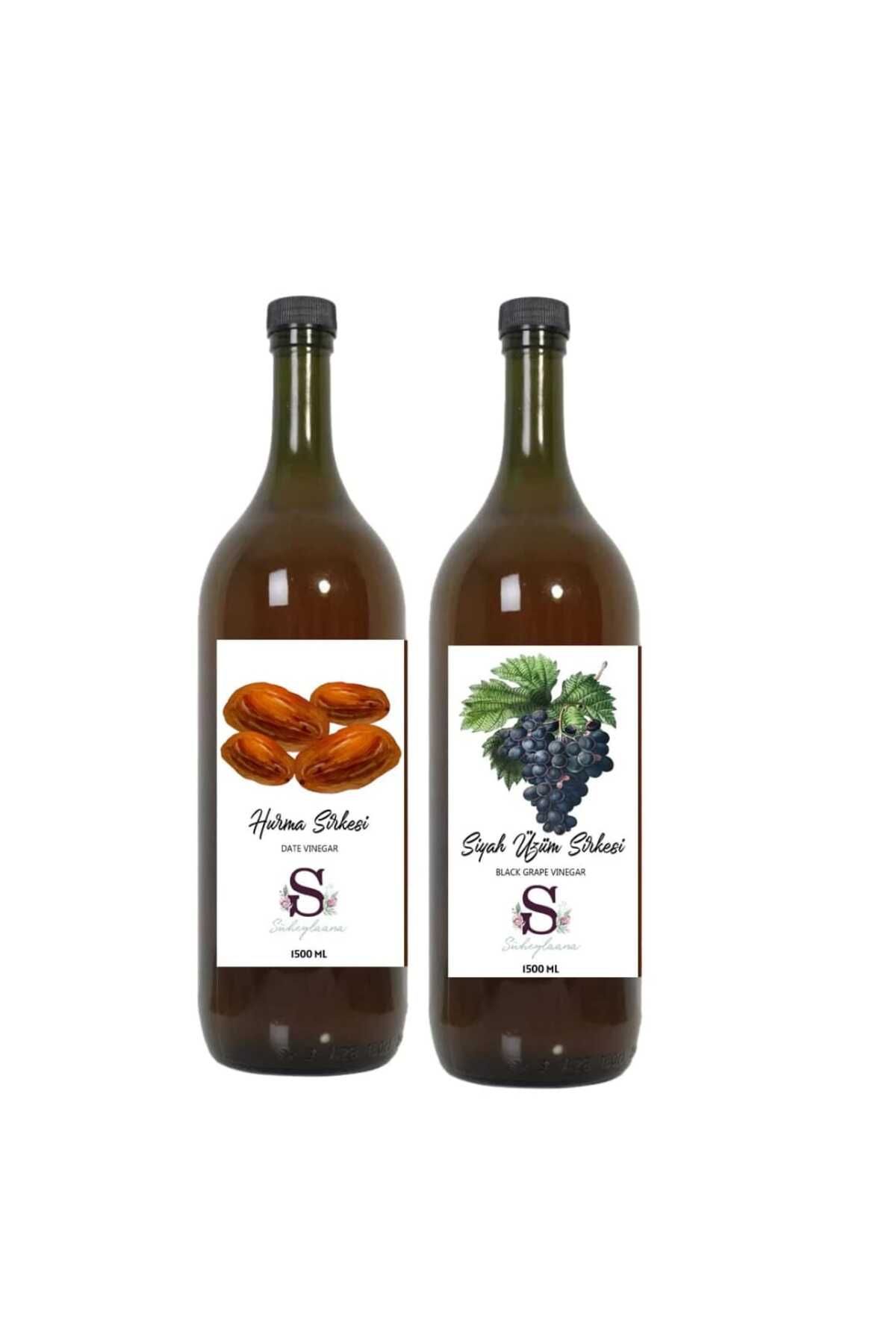 Süheylaana Doğal Hurma Sirkesi 1500 Ml - Doğal Siyah Üzüm Sirkesi 1500 Ml