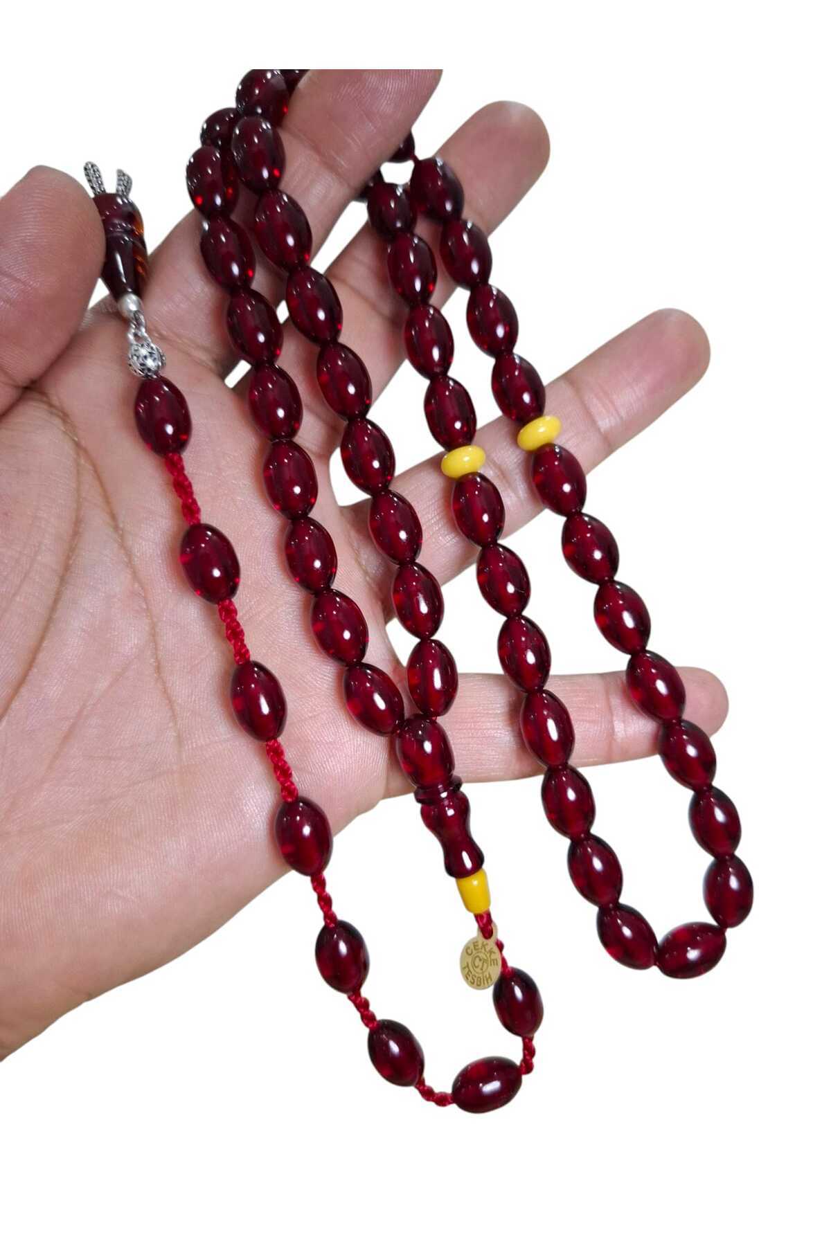Cekke Tesbih-Fire Amber 11*13 mm 45 Habbe Cekke Rosary Rosary with Imazal Daily Rosary 8
