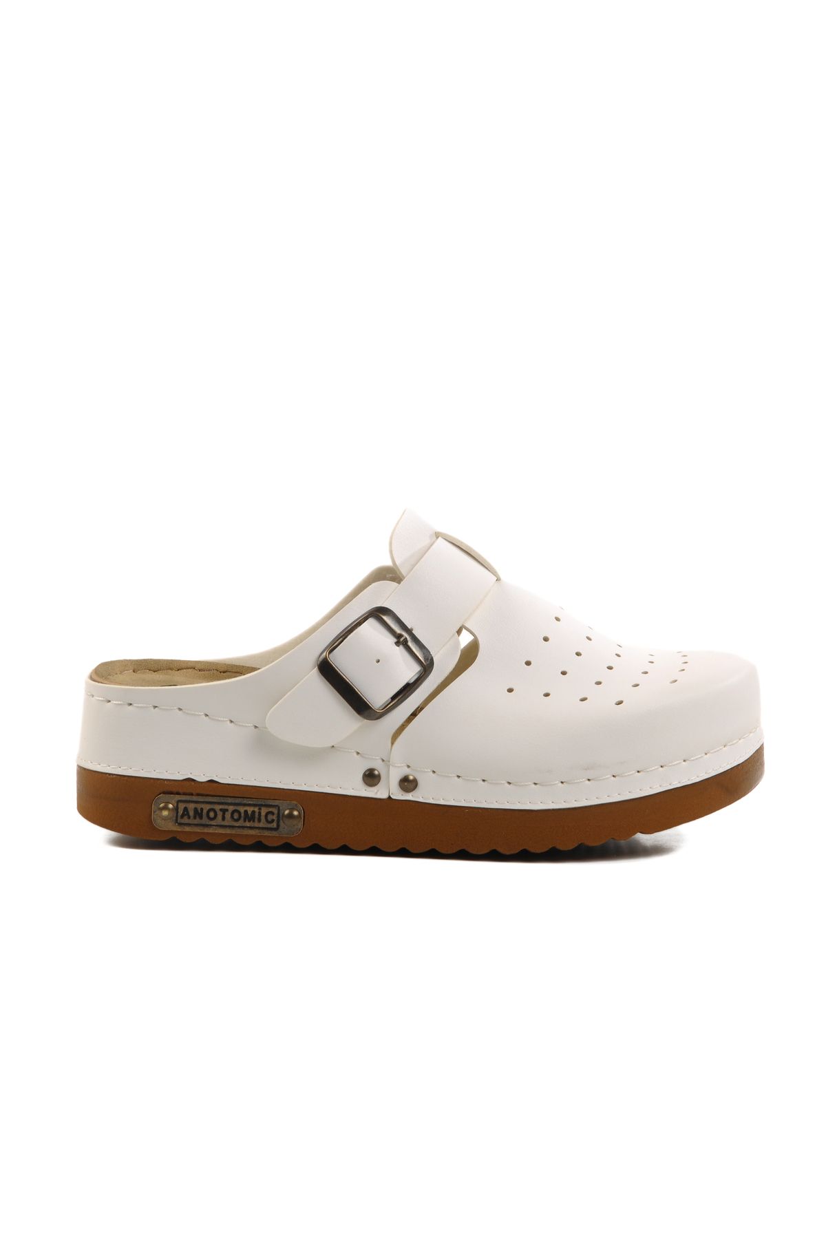 Aspor Beyaz Anatomik Unisex Sabo Terlik
